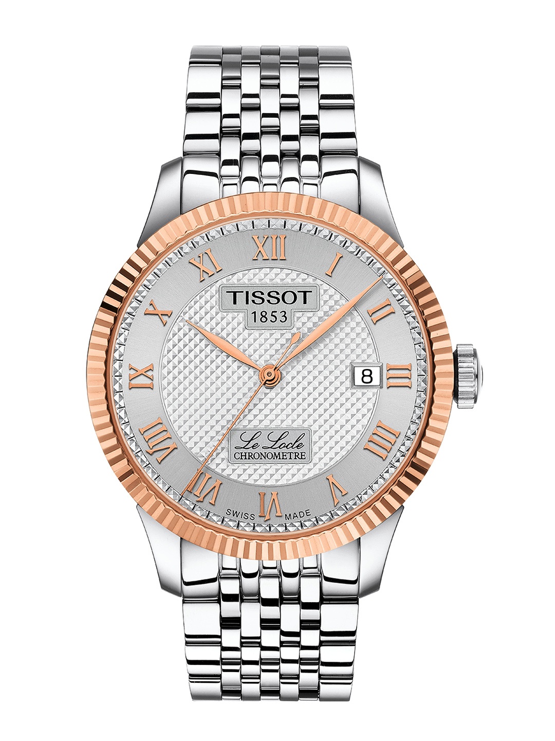 

TISSOT Men Embellished Dial & Stainless Steel Bracelet Style Straps Analogue Automatic Motion Powered Watch, Silver