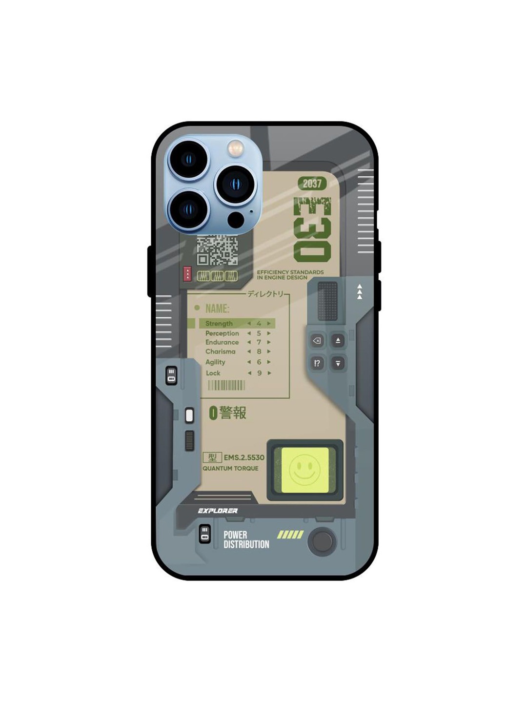 

QRIOH Typography Printed iPhone 13 Pro Max Back Case Mobile Accessories, Grey