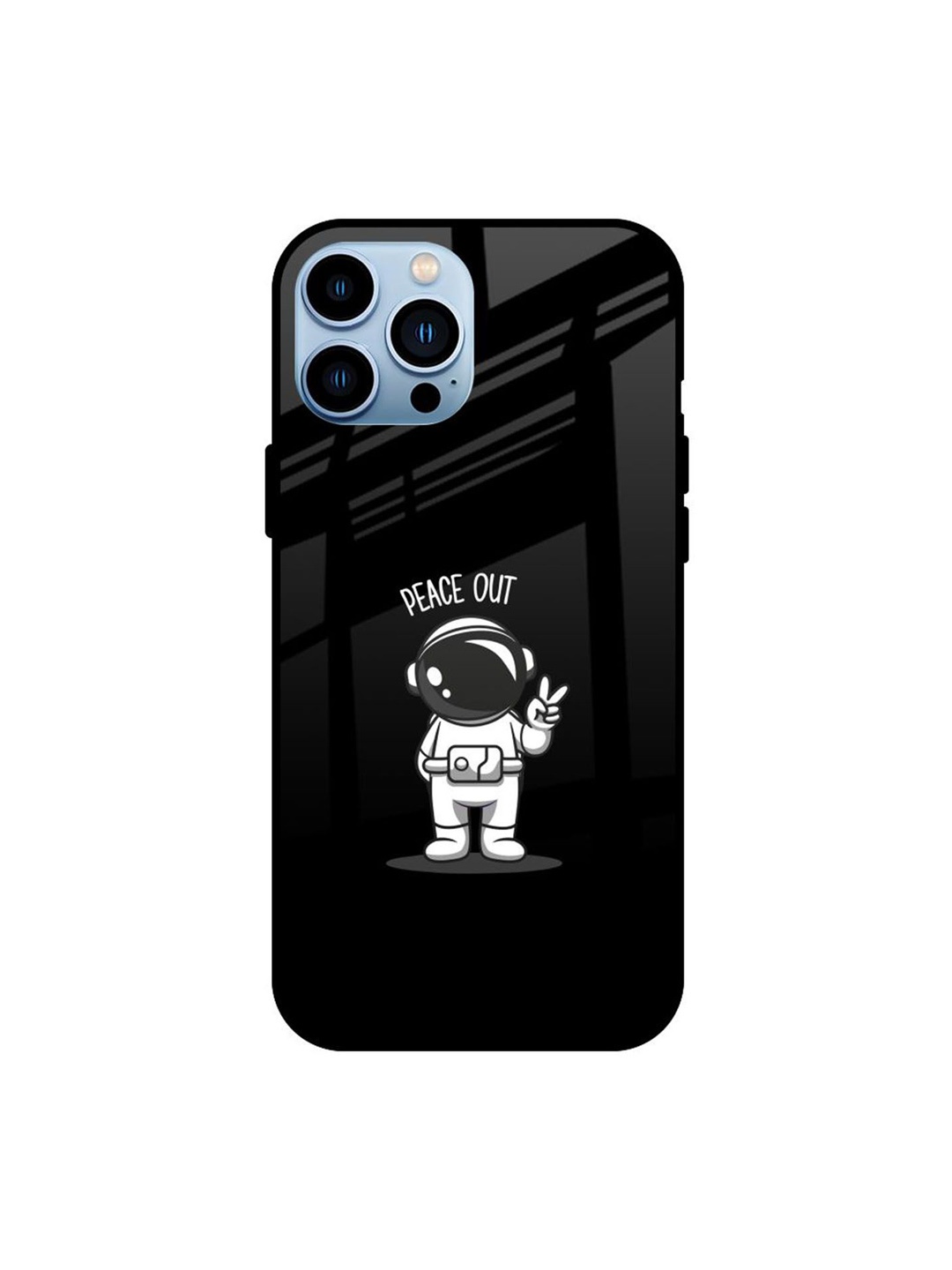 

QRIOH Quirky Printed iPhone 13 Pro Max Back Case Mobile Accessories, Black