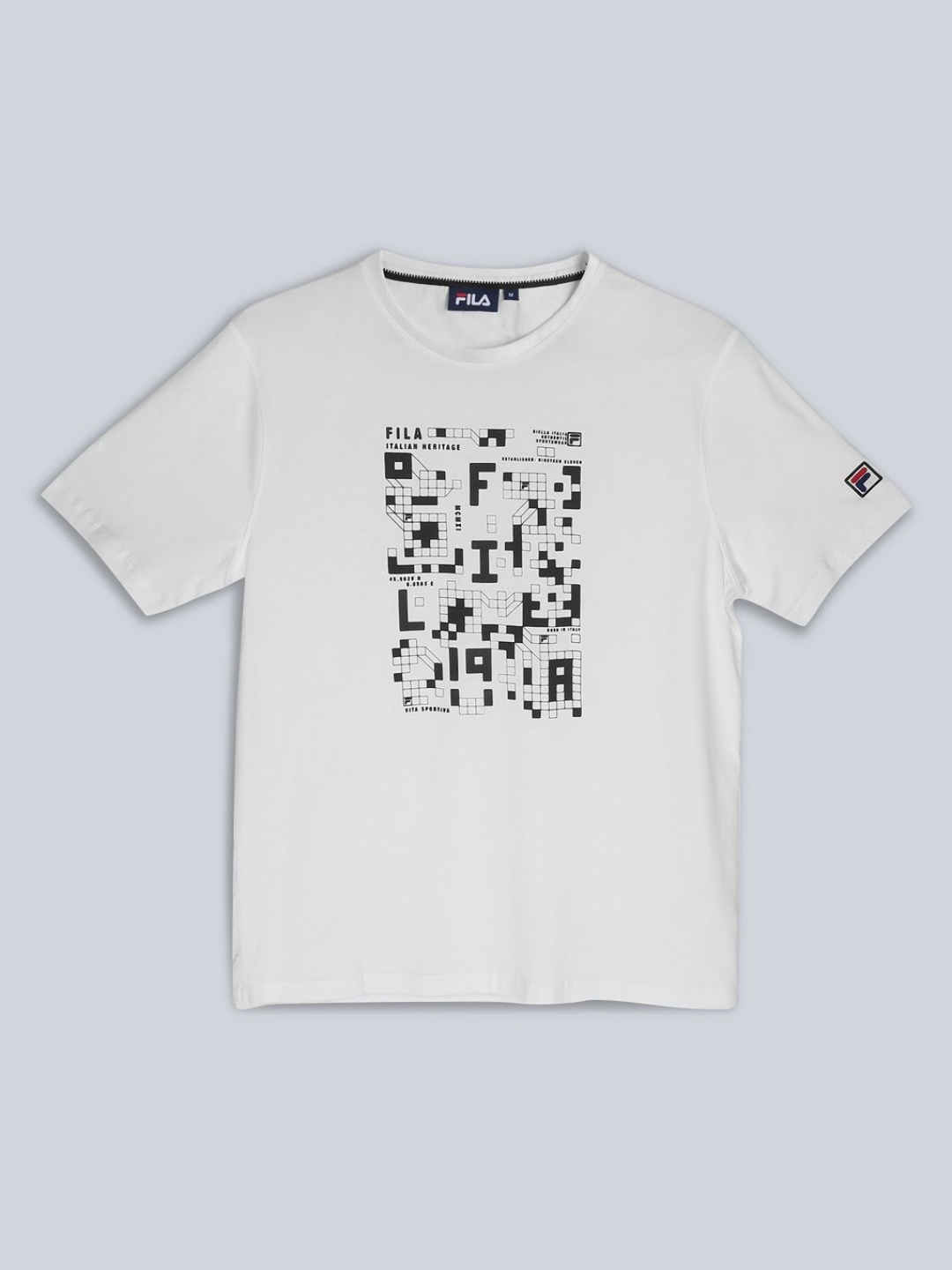 

FILA Unisex Printed Applique T-shirt, White
