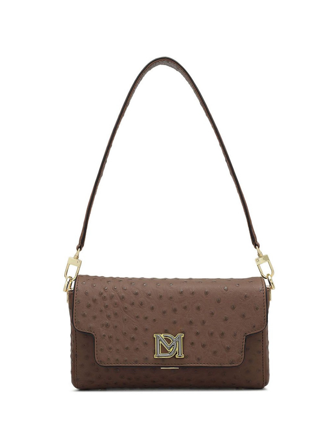 

Da Milano Textured Leather Shoulder Bag, Brown