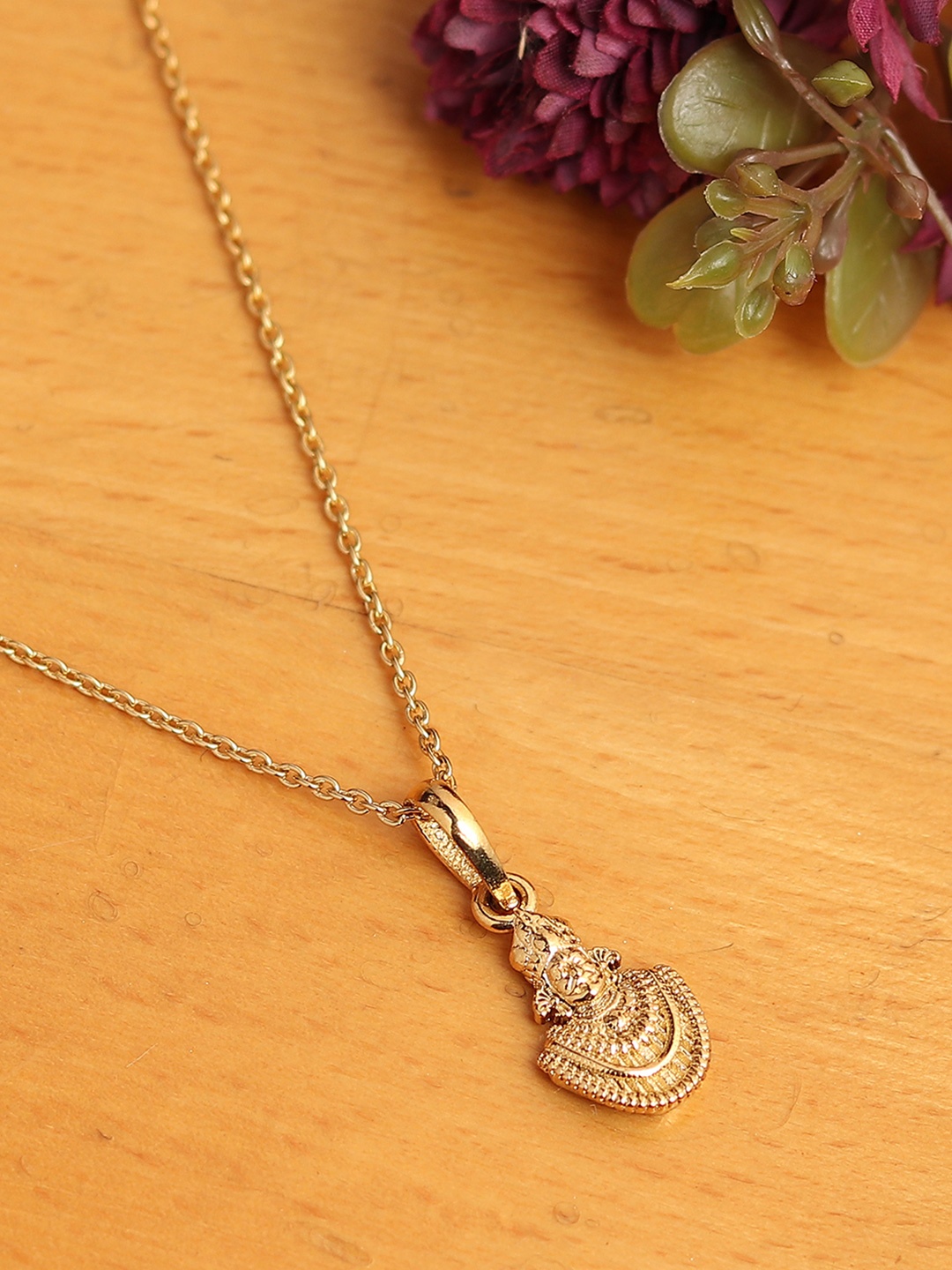 

AKSHAT SAPPHIRE Gold-Plated Sterling Silver Contemporary God Khatu Shyam Pendant