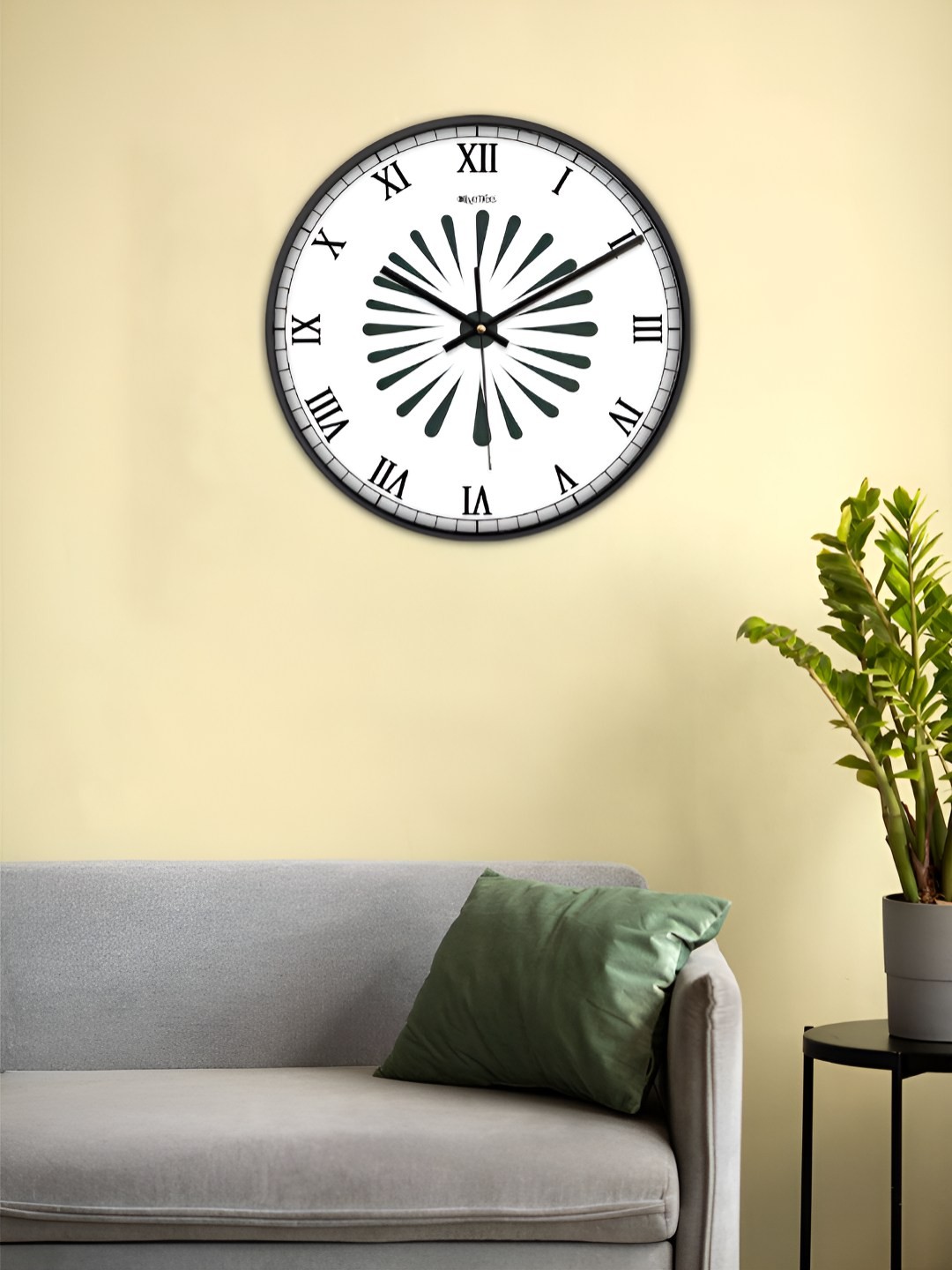 

OLIVE TREE Black & White Traditional Wall Clock