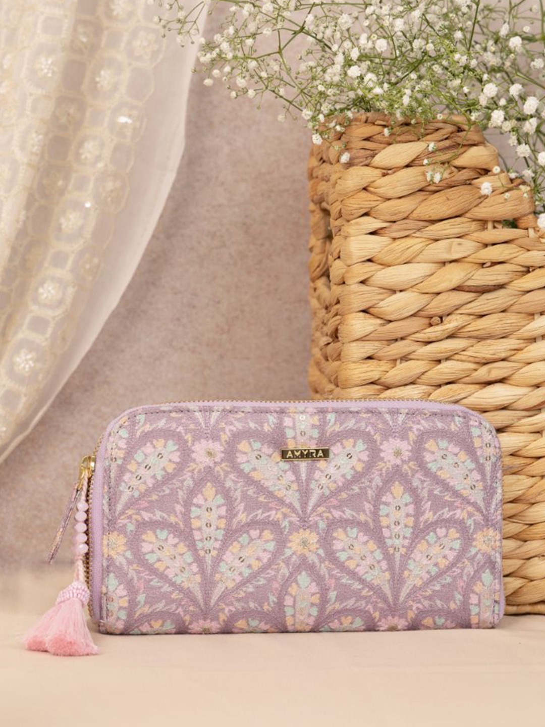 

AMYRA Embellished Structured Shoulder Bag, Violet