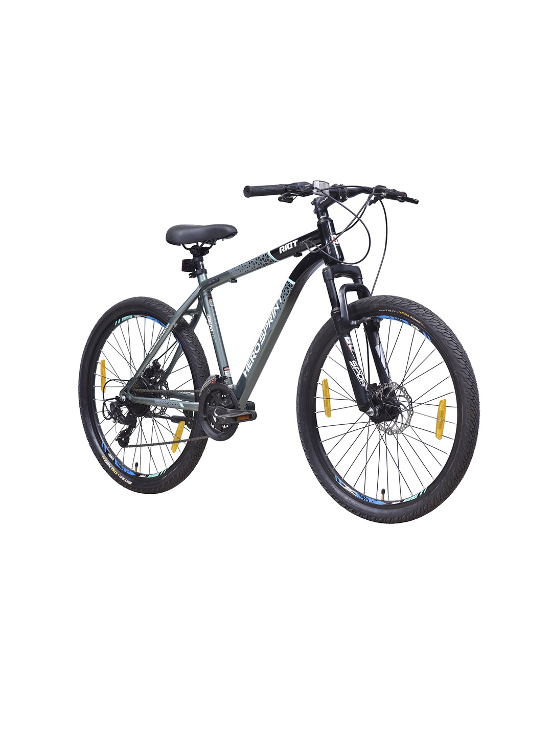 

Hero Printed Riot 26T MTB Bike 21-Speed Mountain Bike, Grey