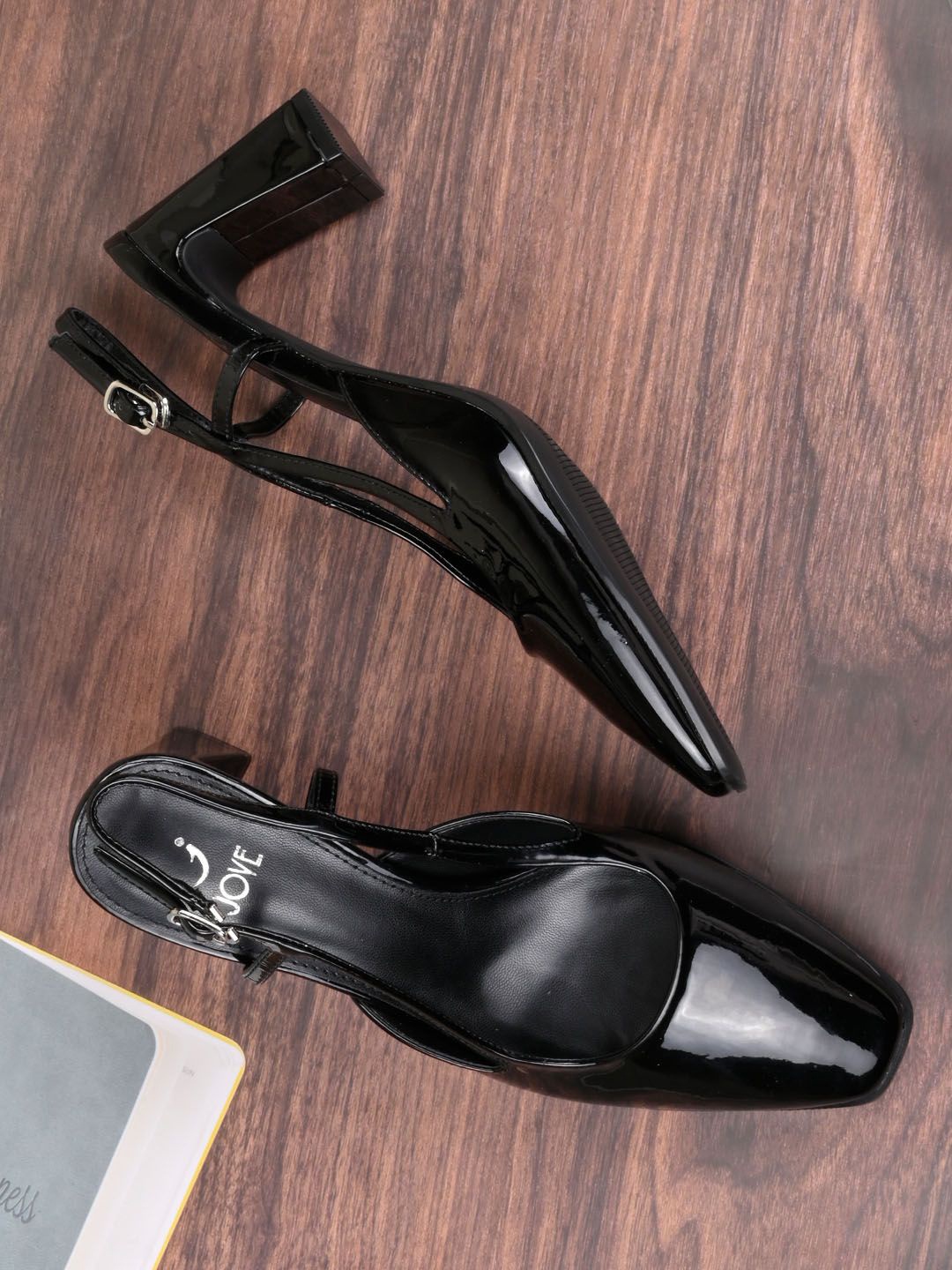 

Jove PU Block Pumps, Black