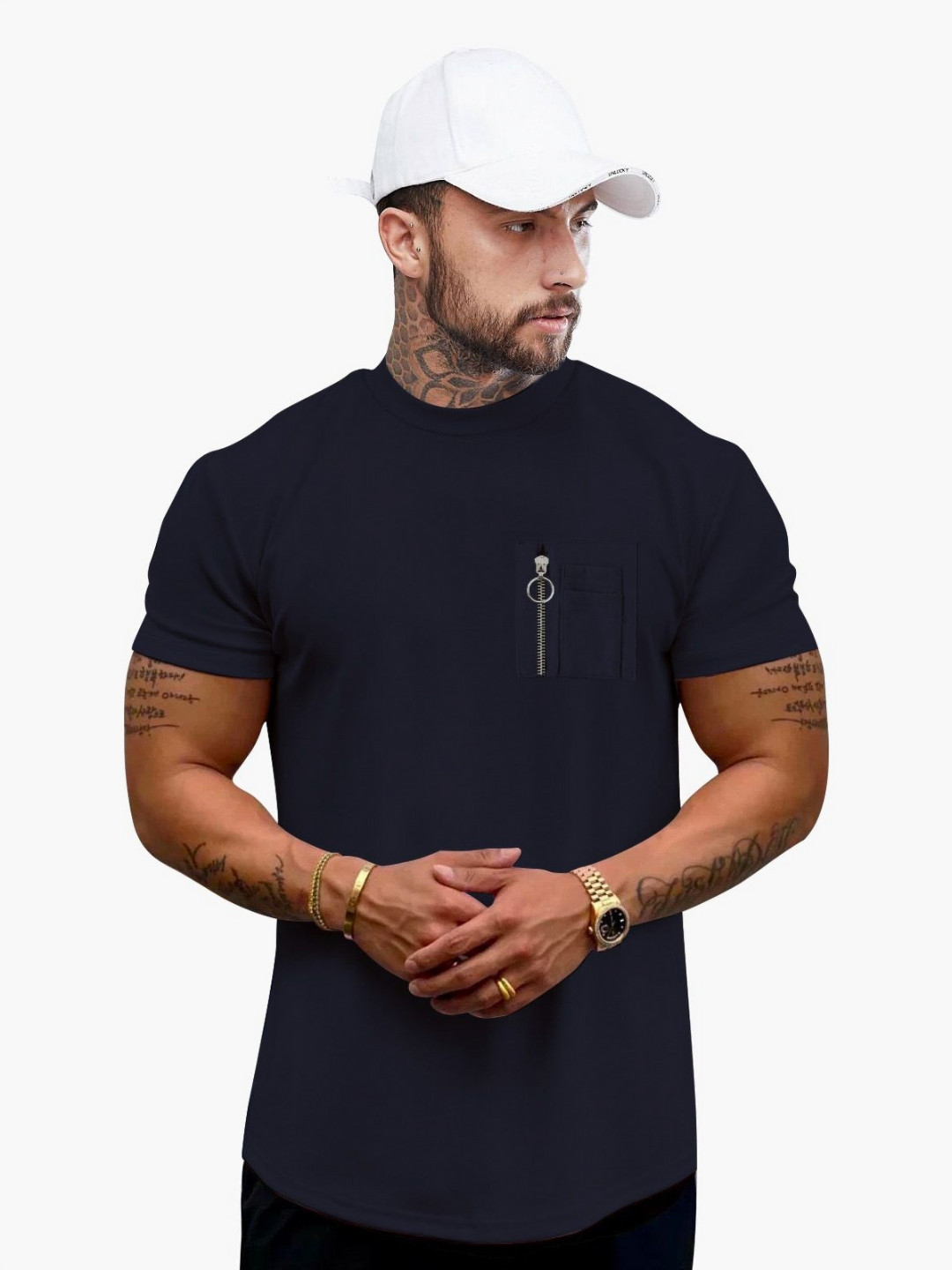 

SCATCHITE Men Pockets T-shirt, Navy blue