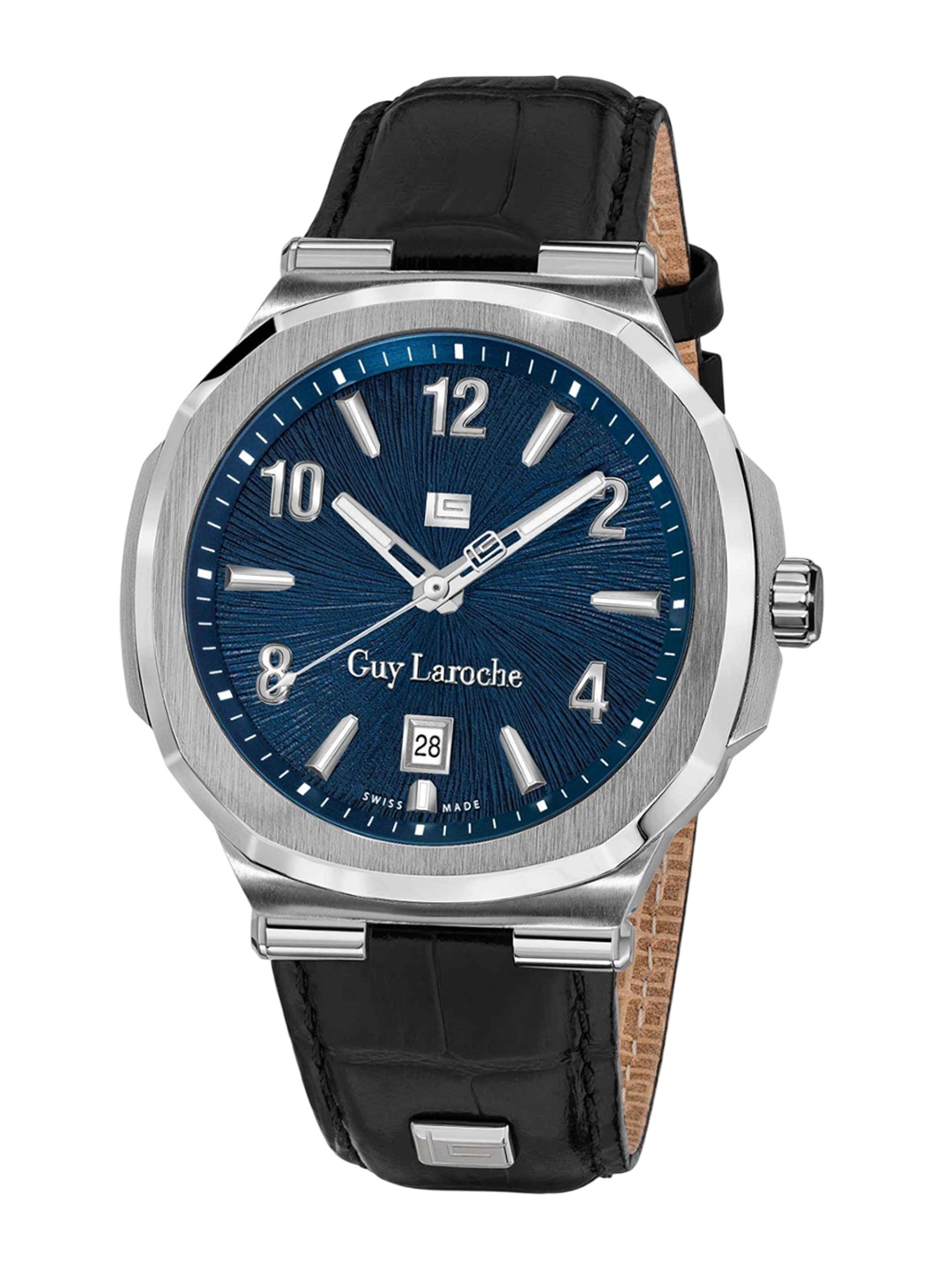 

Guy Laroche Men Dial & Leather Straps Analogue Watch GLWGA0000318, Blue