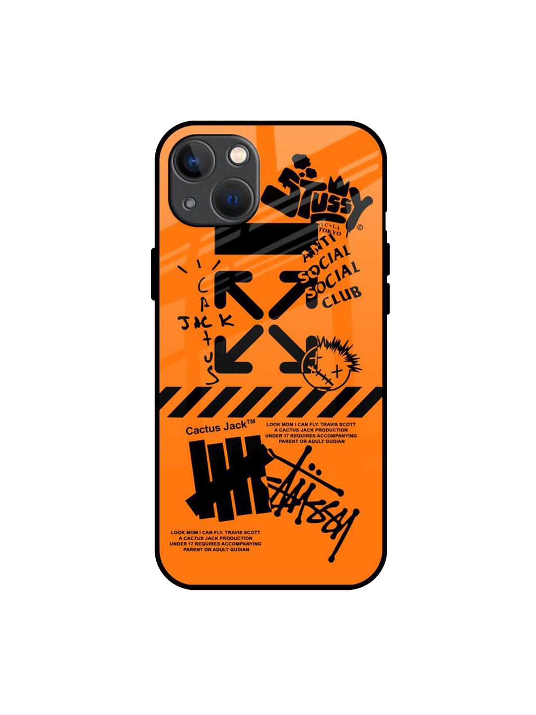 

QRIOH Typography Printed iPhone 13 Mini Back Case Mobile Accessories, Orange