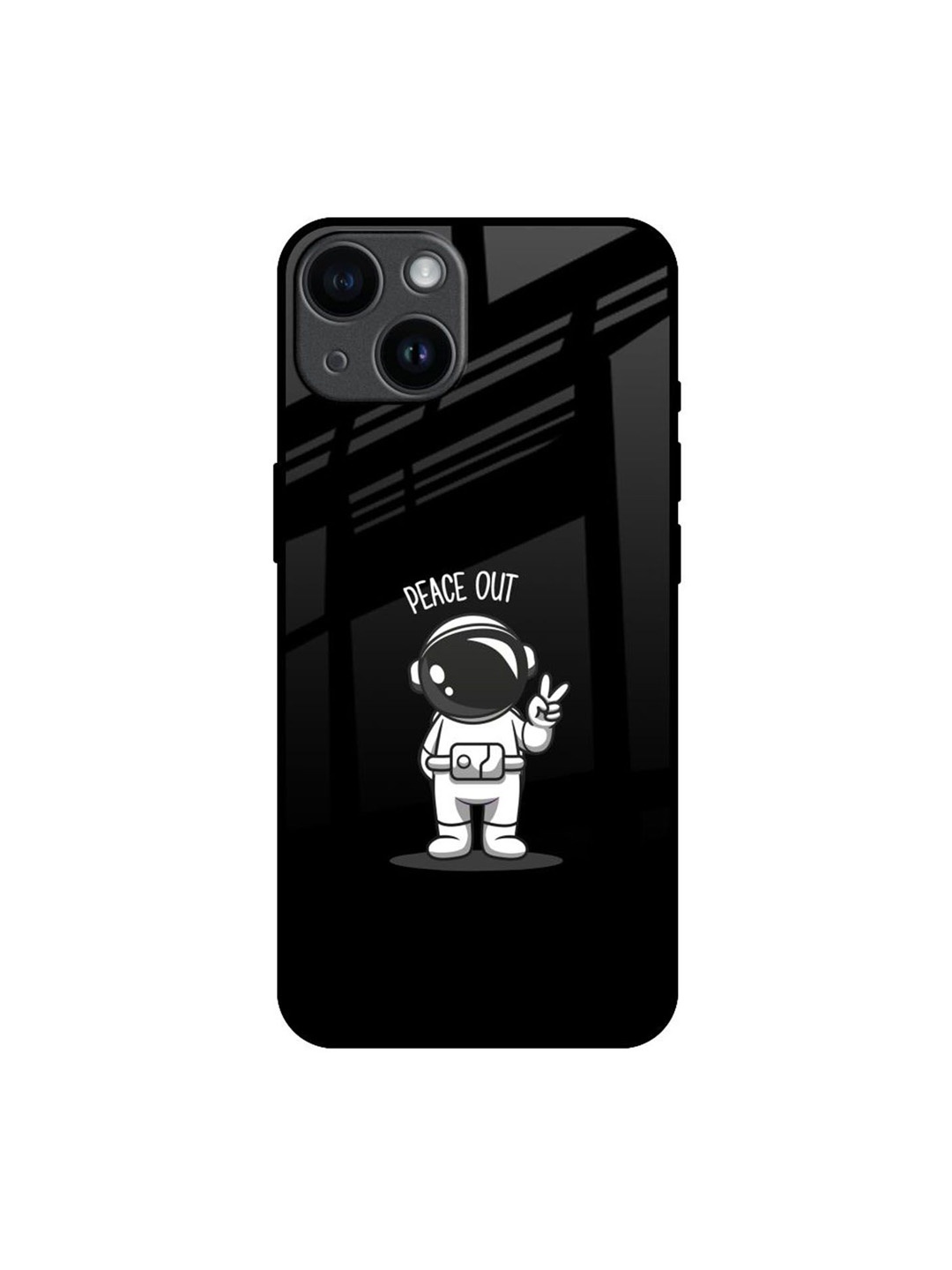 

QRIOH Quirky Printed iPhone 14 Back Case Mobile Accessories, Black