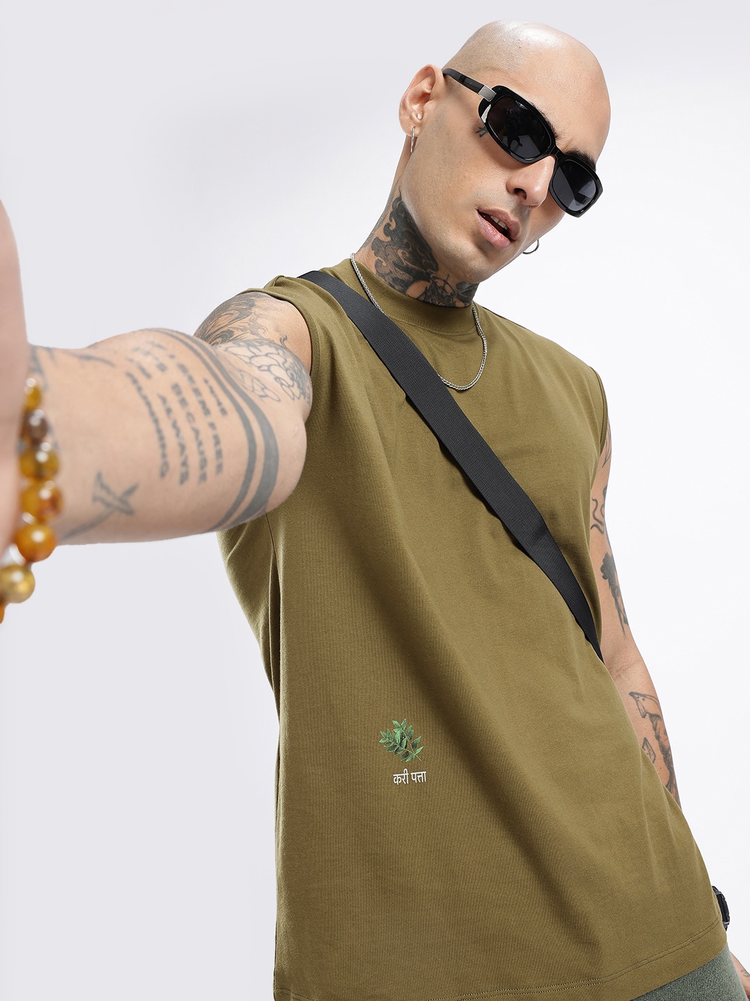 

glitchez Urban Dope Relaxed Fit T-shirt, Olive