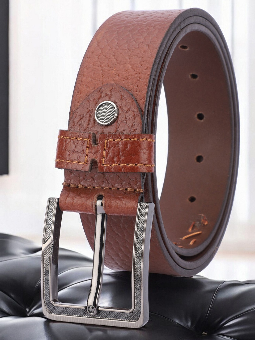 

The Roadster Lifestyle Co Genuine Leather Casual Belt, Tan