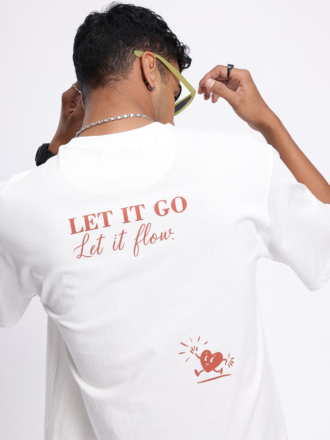 

glitchez Classic Edge Typography Printed Relaxed Fit T-shirt, White