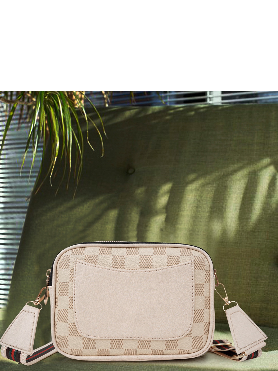 

ROMOFY Sling Bag with Tasselled, Beige