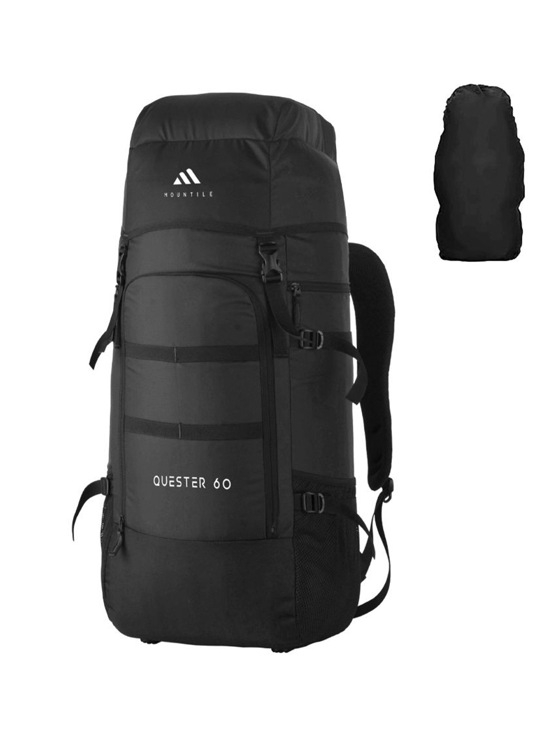 

MOUNTILE Quester Rucksack Travel Backpack - 60L, Black