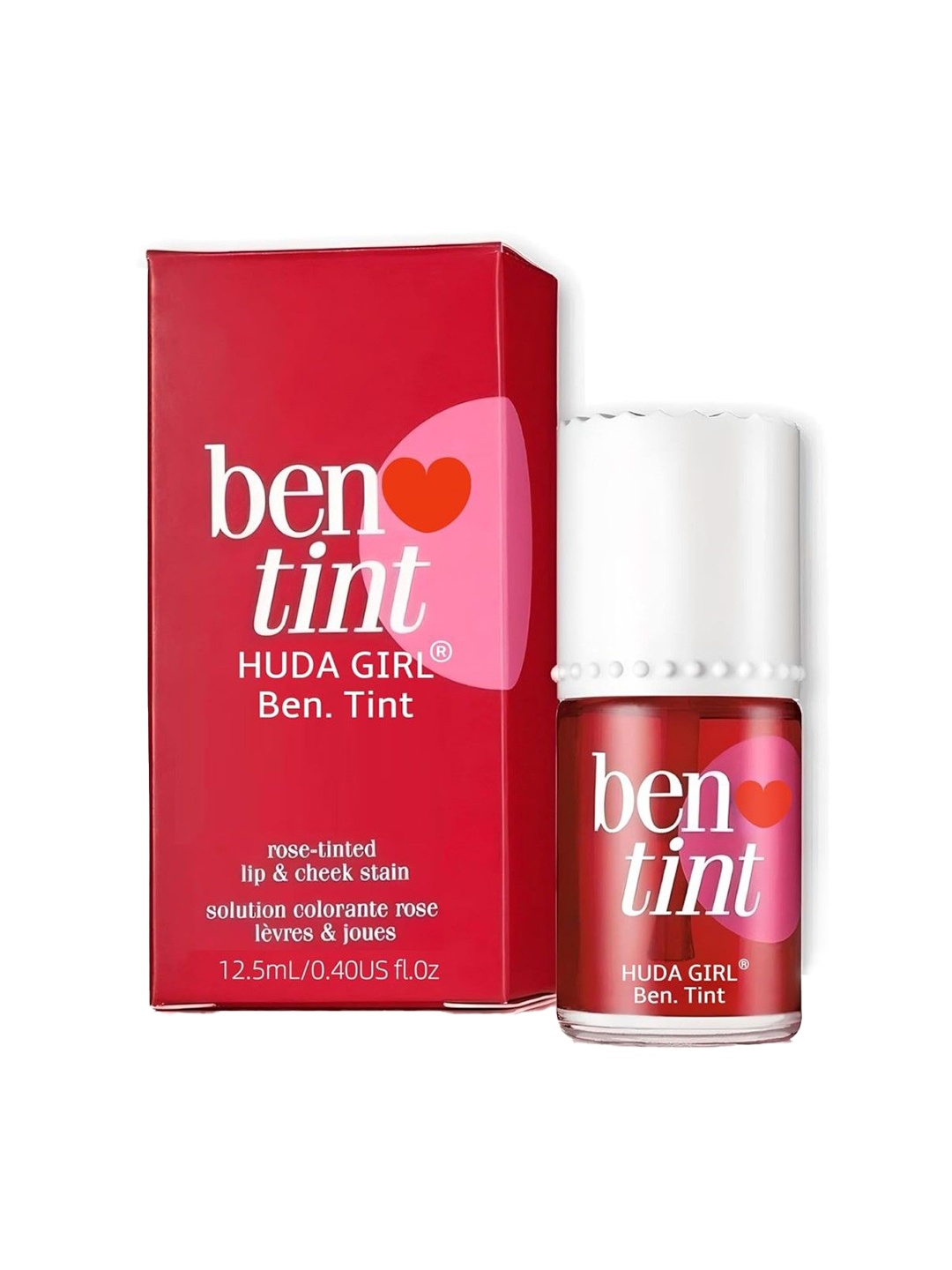 

Huda Girl Lip and Cheek Stain Tined Finish Blush- 12.5 ml- Rose, Pink