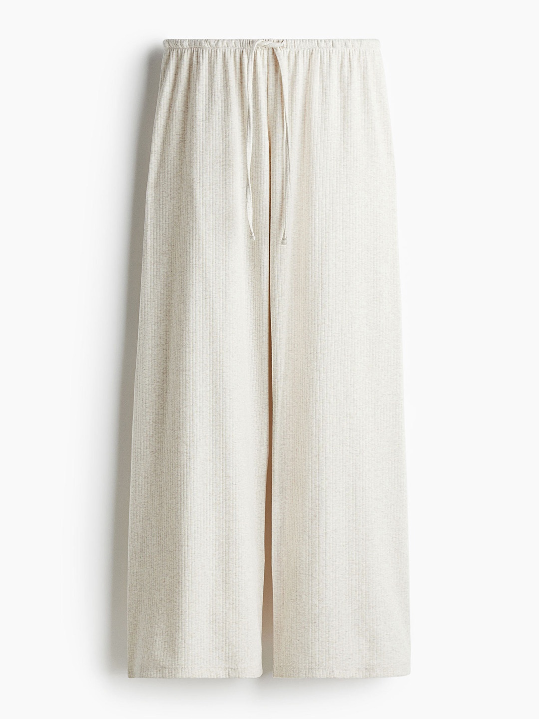 

H&M Wide Jersey Trousers, Beige