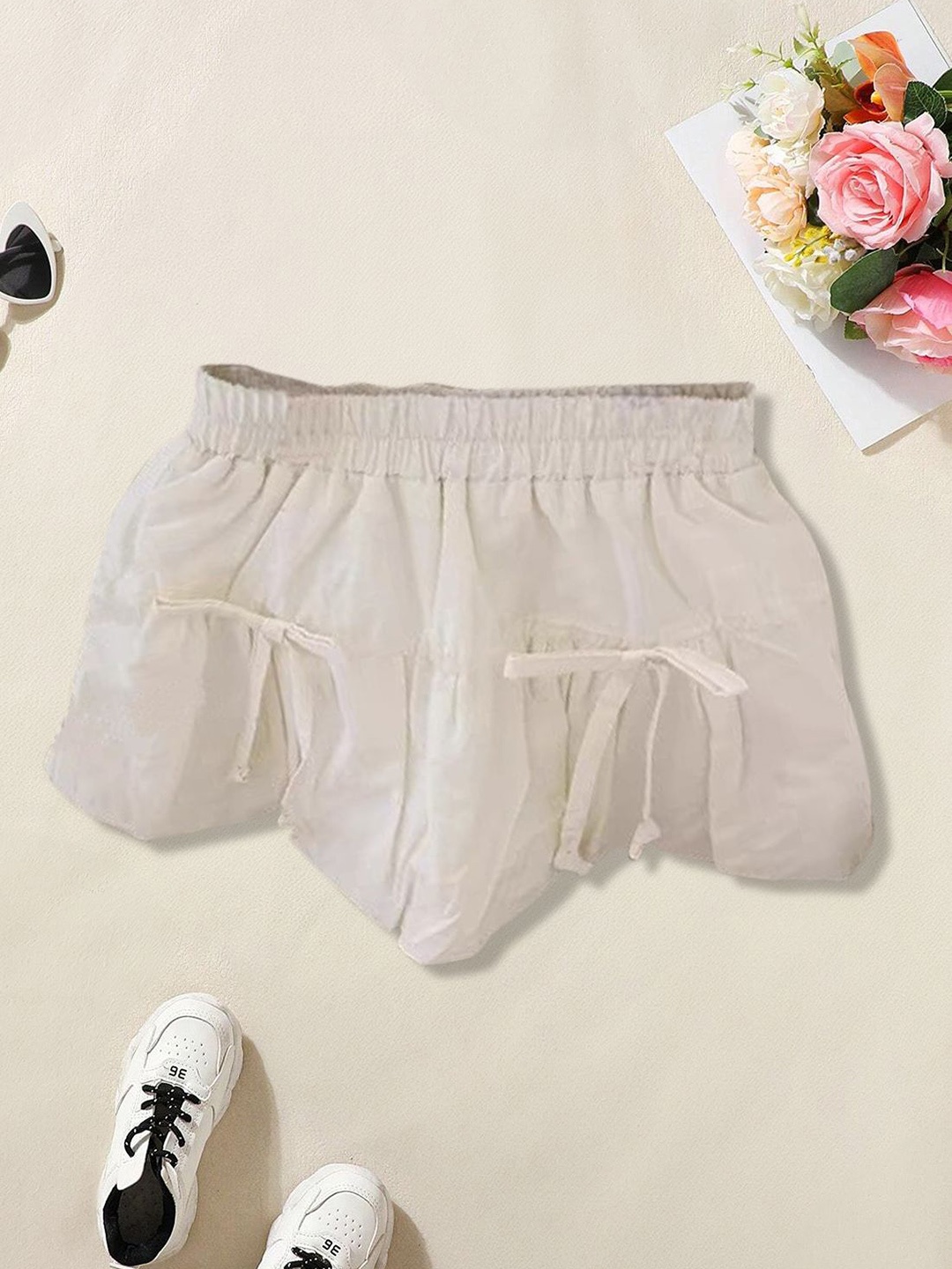 

FOREVER FRIDAY Infant Girls Cotton Bow Knot-Detail A-Line Skirt, White