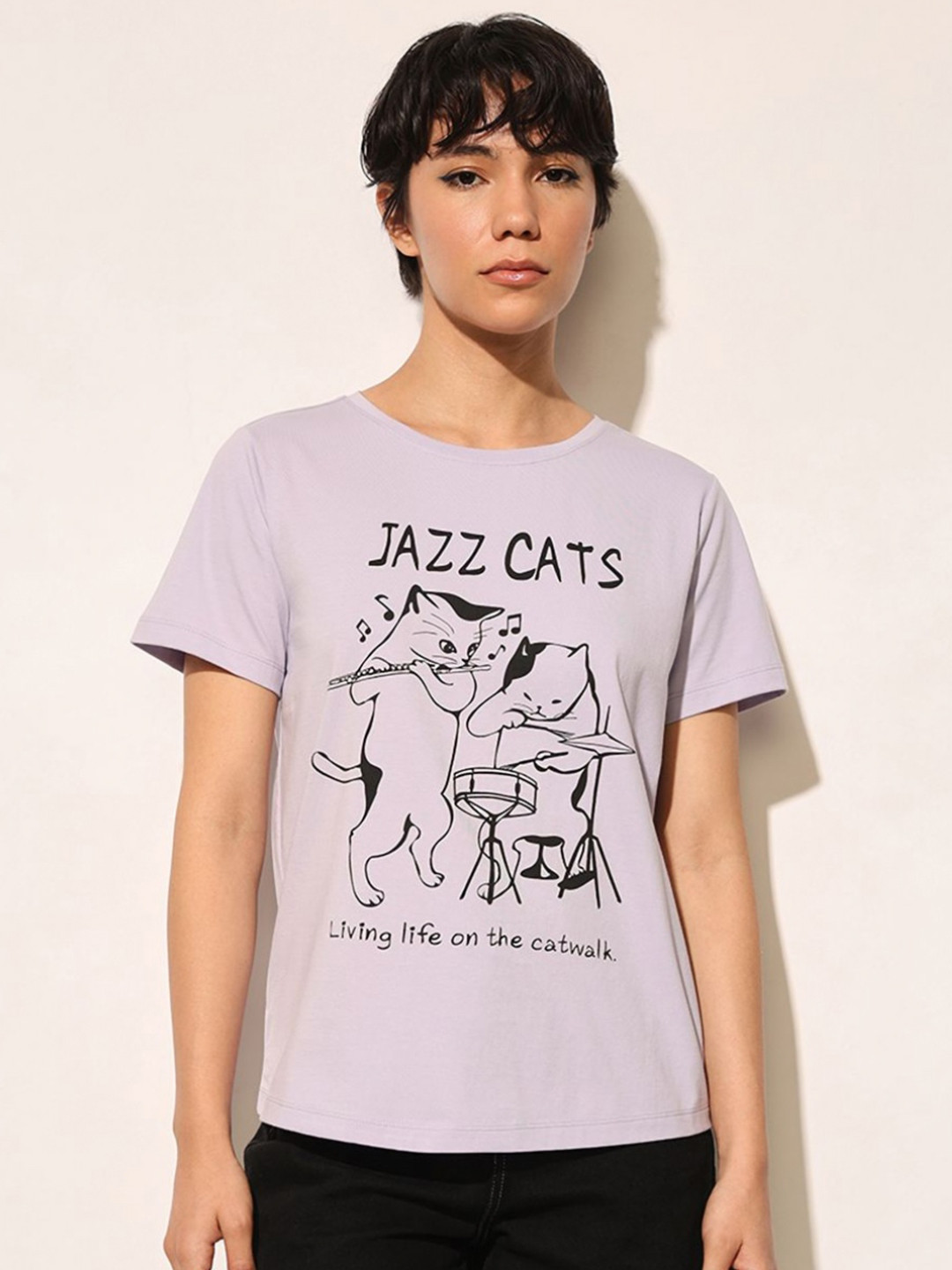 

ONLY Women Printed T-shirt, Lavender