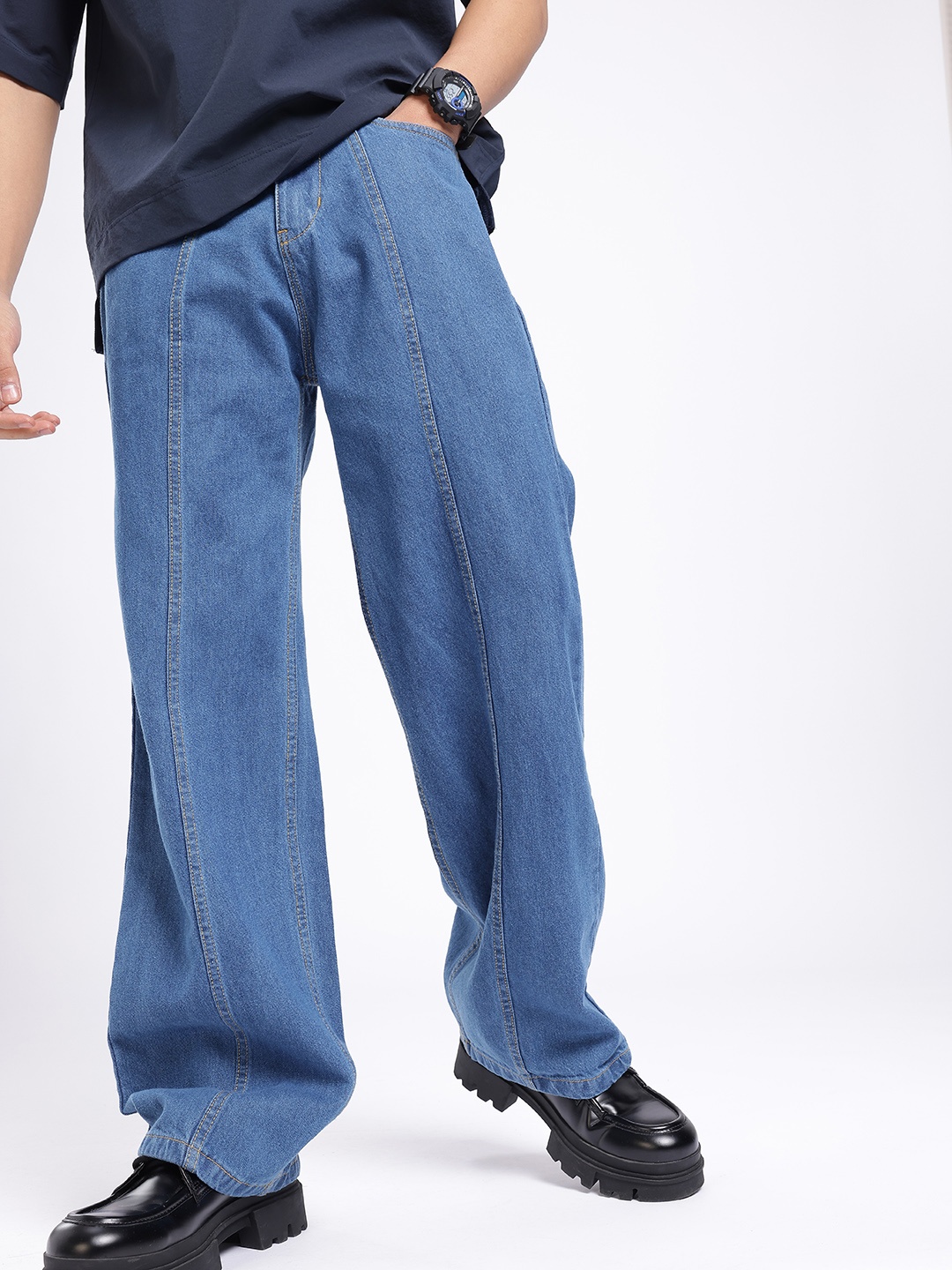 

Kook N Keech Men Retro Revival Loose Fit Jeans, Blue
