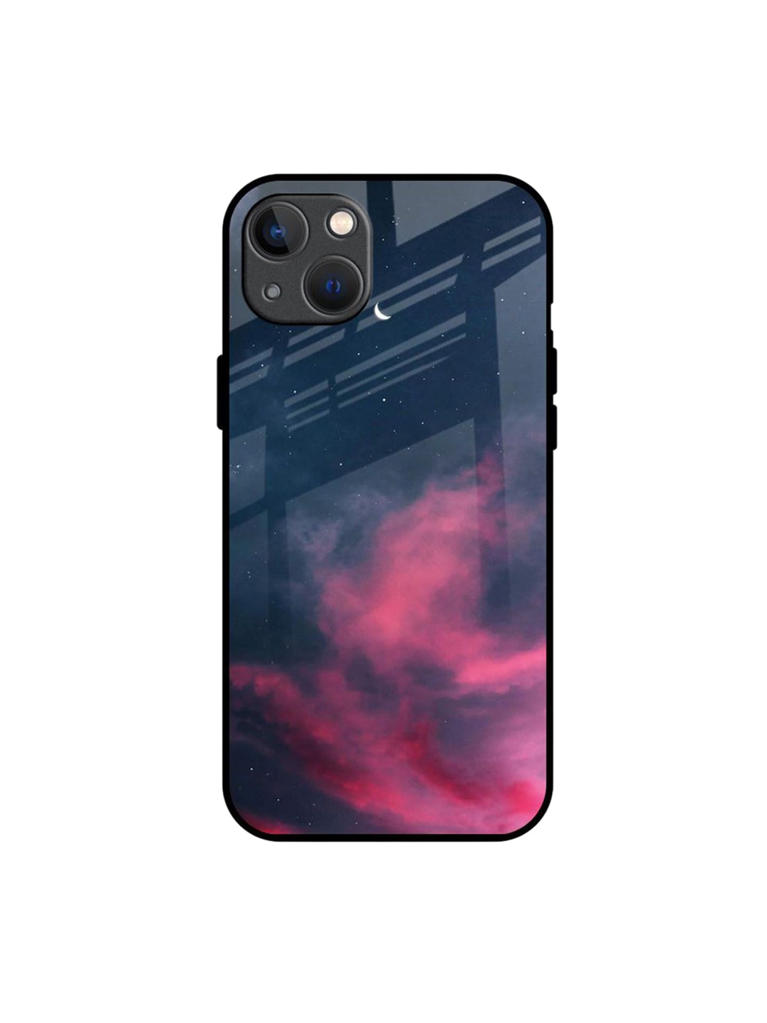 

QRIOH Quirky Printed iPhone 13 Mini Back Case Mobile Accessories, Navy blue