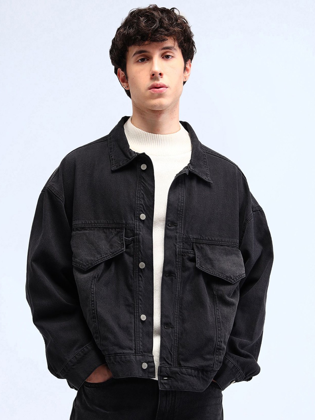 

Flying Machine Men Denim Jacket, Black