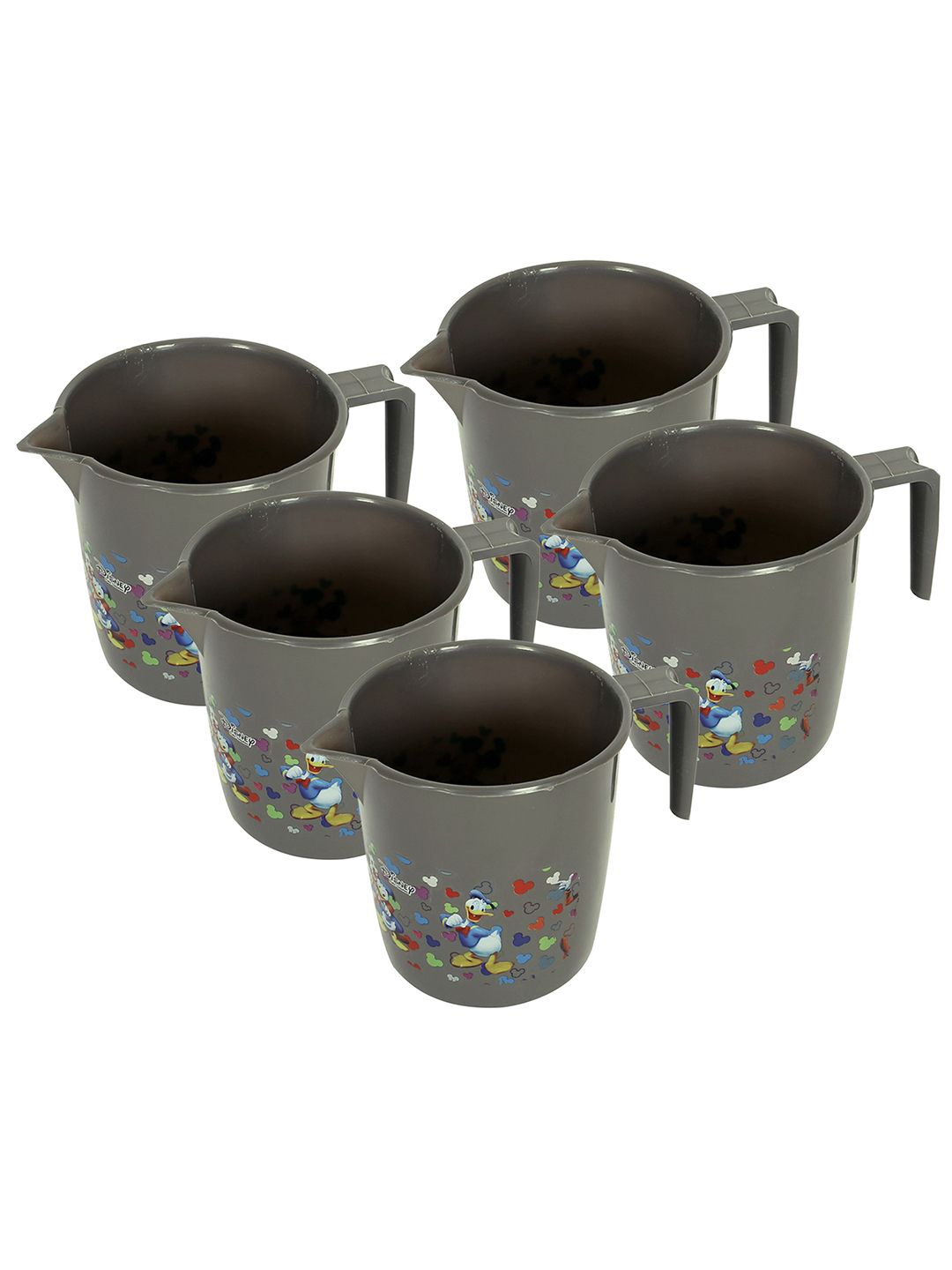 

Kuber Industries Grey & Green 2 Pieces Floral Printed Bath Mugs 1L Each