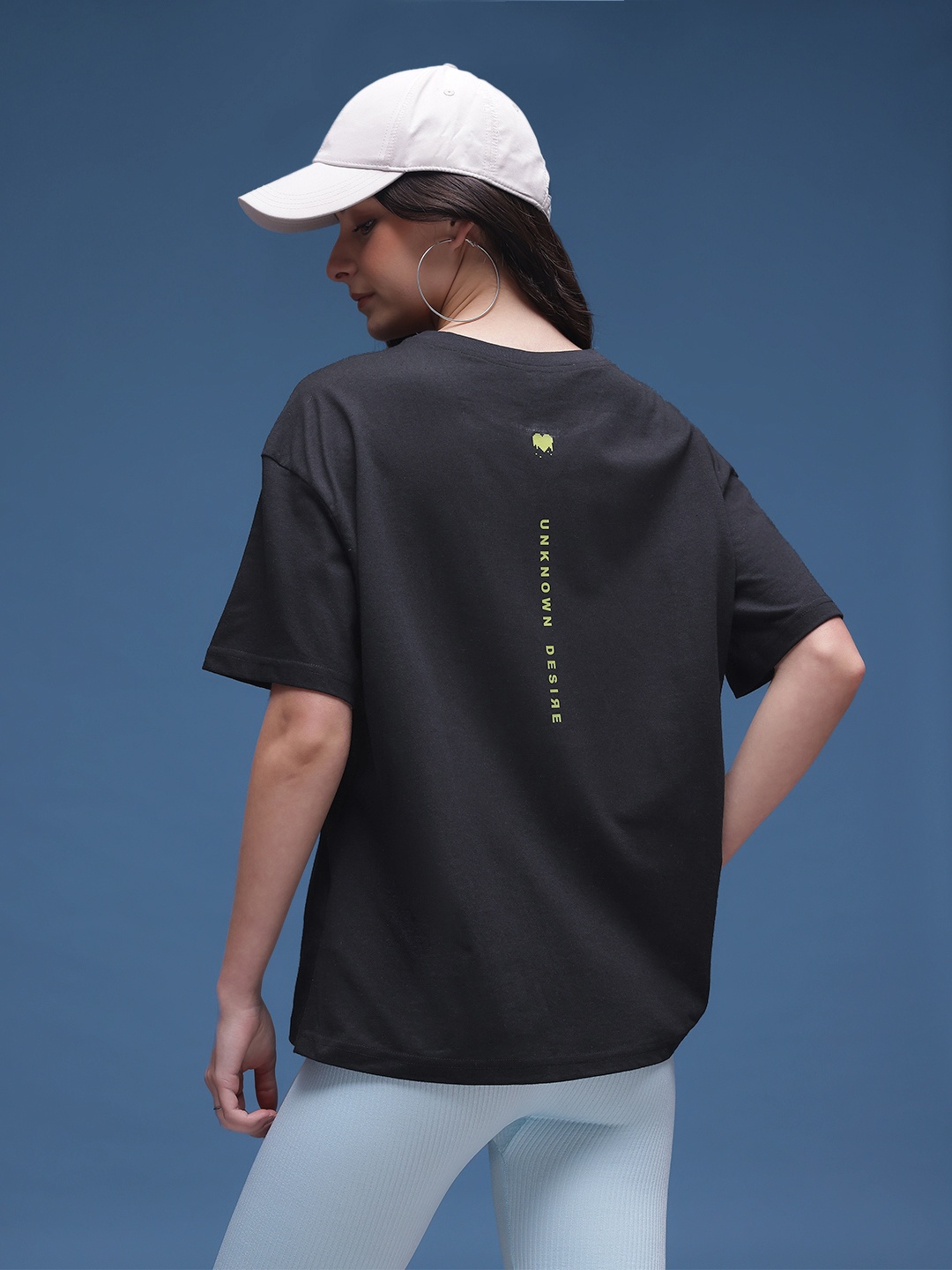 

glitchez Elevated Basics Typo Oversized Fit T-shirt, Black