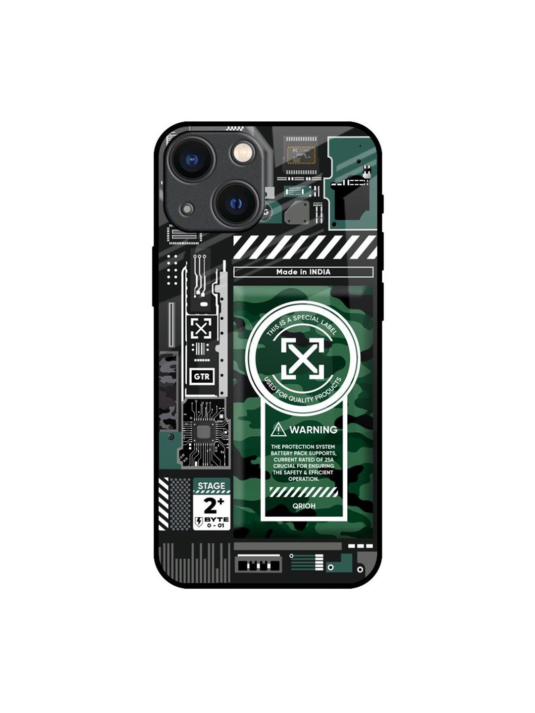 

QRIOH Typography Printed iPhone 14 Plus Back Case Mobile Accessories, Black