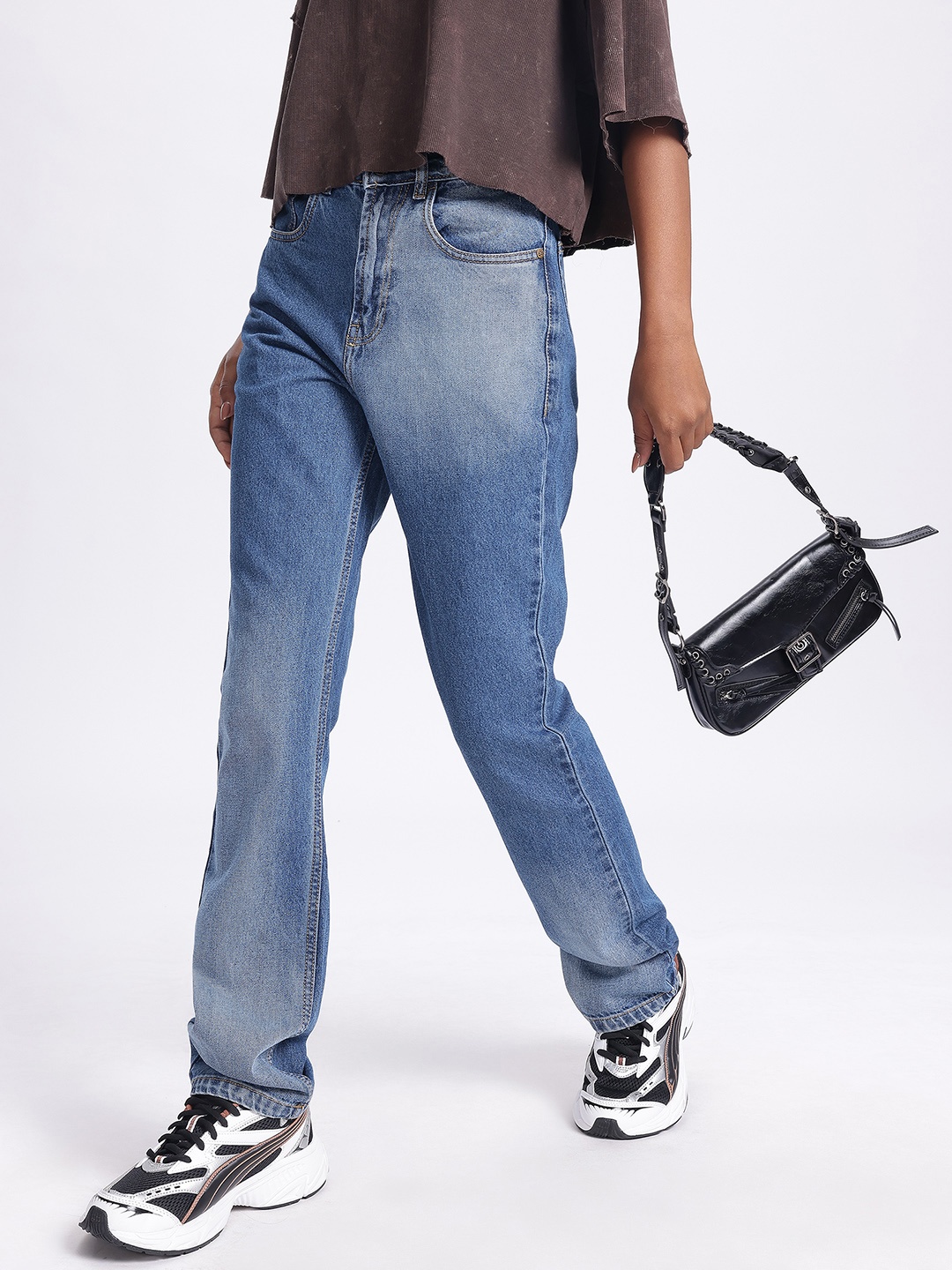 

DressBerry Women Timeless Straight Fit Jeans, Navy blue