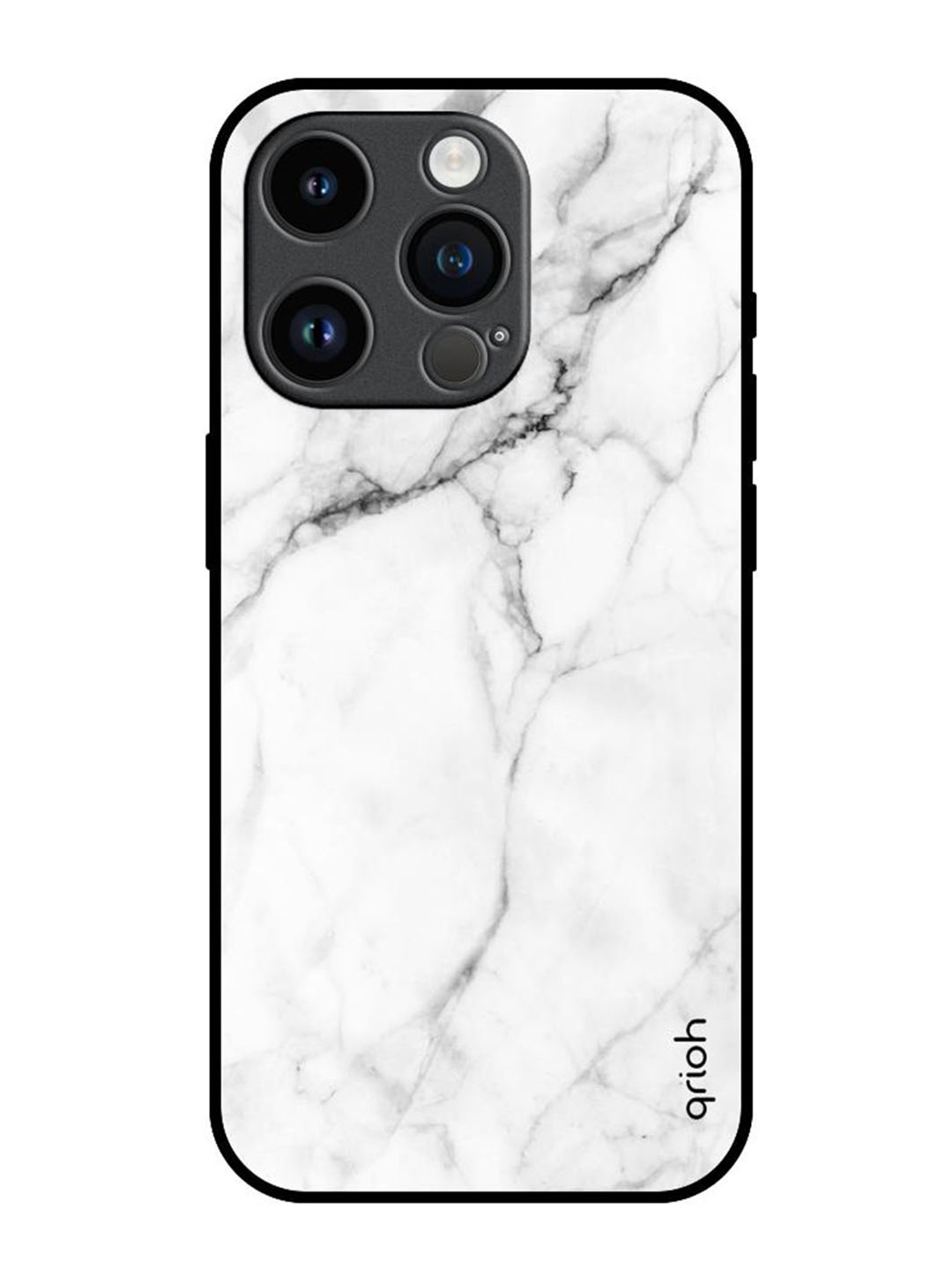 

QRIOH Quirky Printed iPhone 14 Pro Back Case Mobile Accessories, White