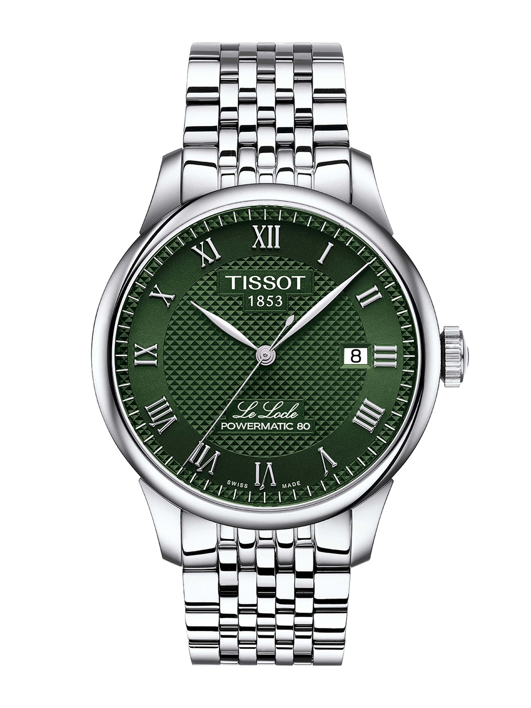 

TISSOT Men Dial & Stainless Steel Bracelet Style Straps Analogue Automatic Motion Powered Watch, Green