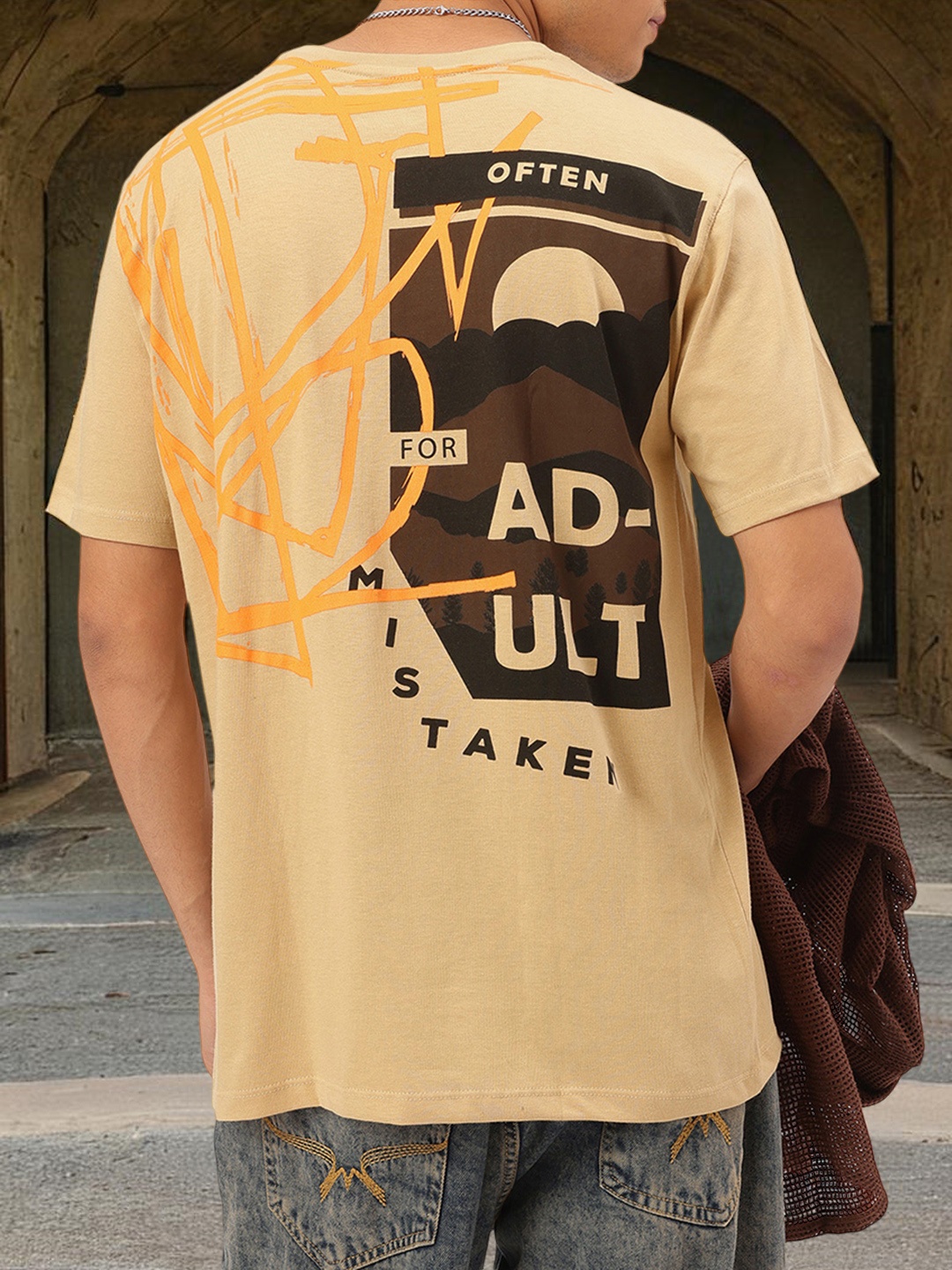 

Kook N Keech Campus Chic Graphic Tee, Beige