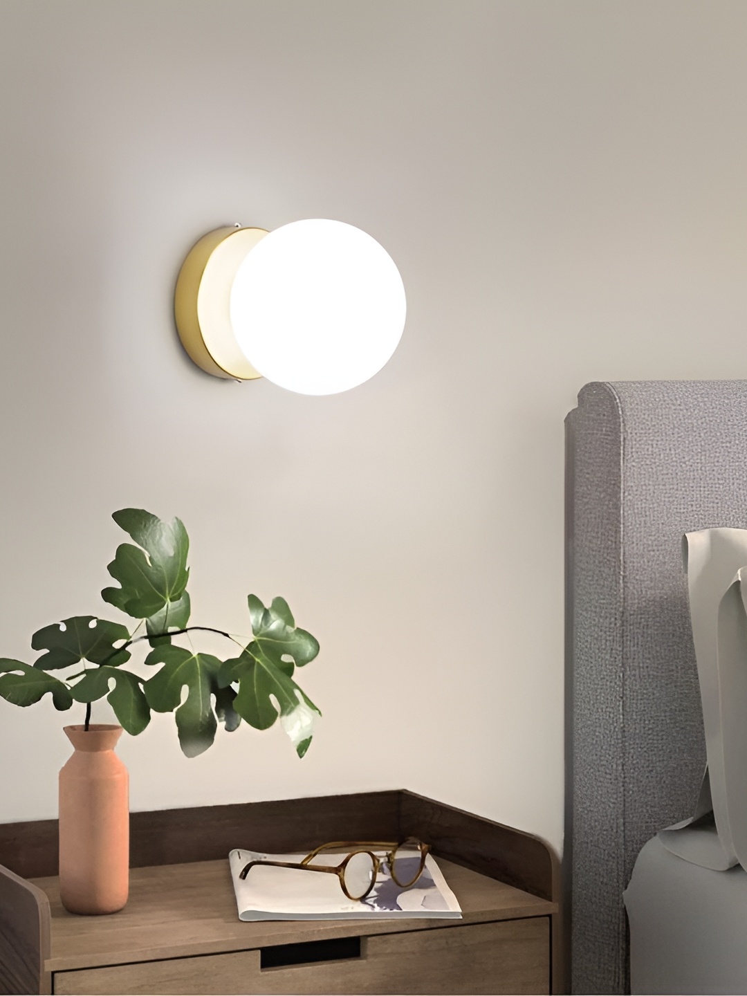 

GAUVIK Gold-Toned Spherical Shaped Metal Wall Lamp