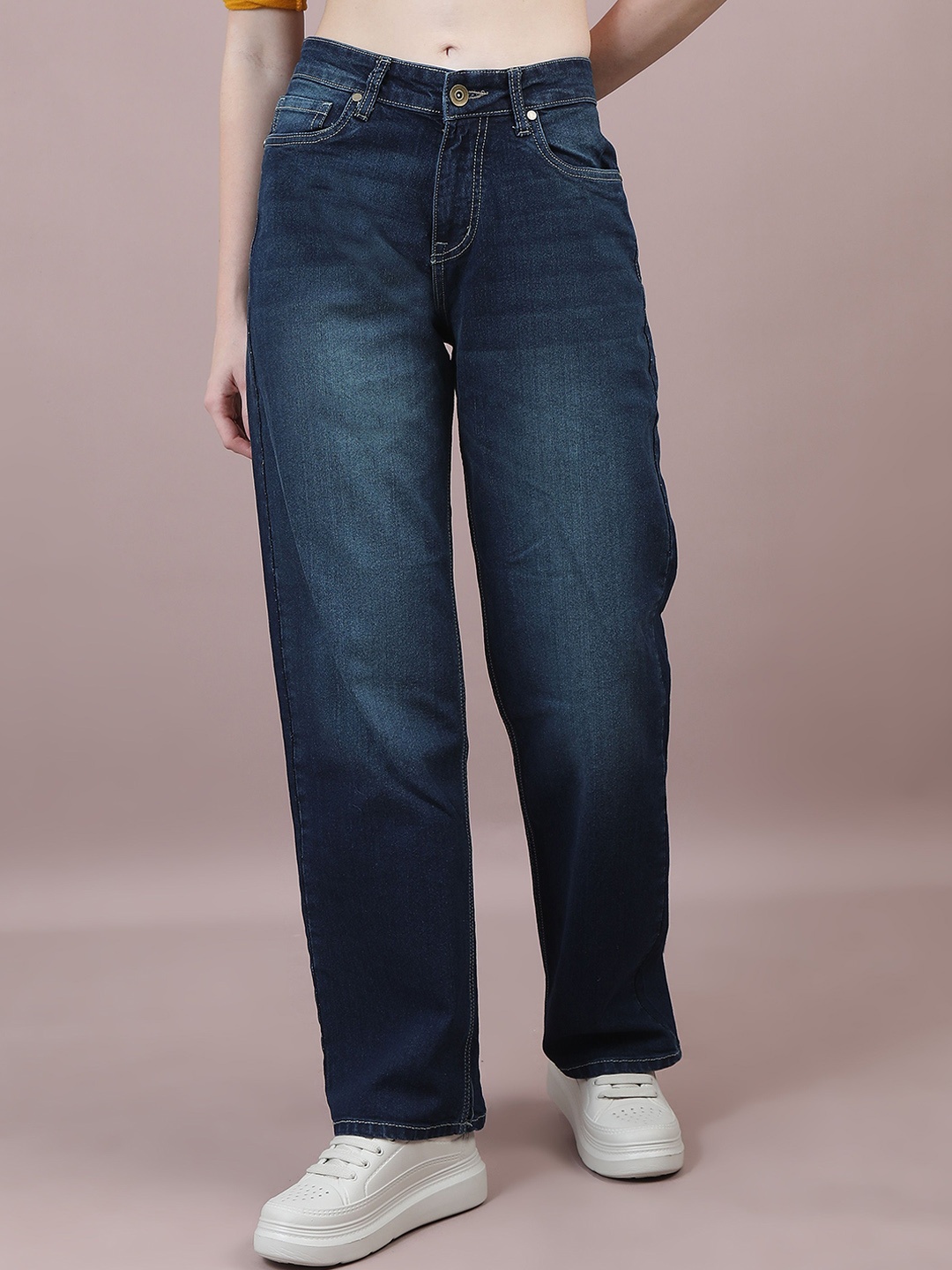 

Chemistry Women Comfort High-Rise Light Fade Stretchable Jeans, Blue