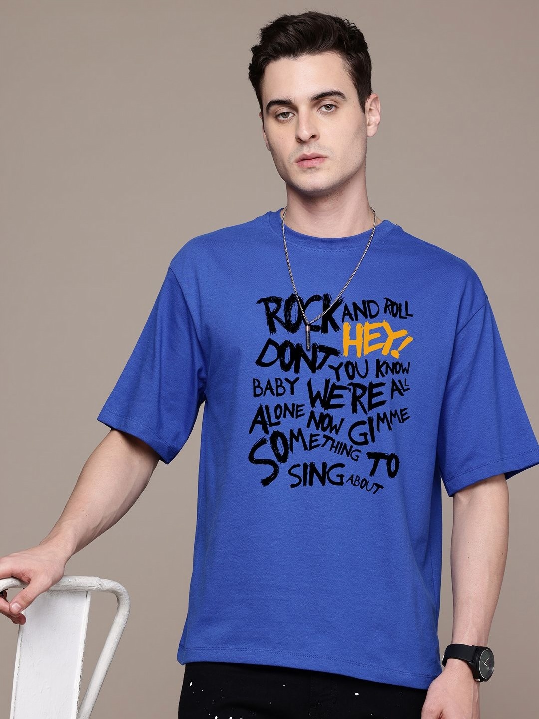 

Moda Rapido Men Printed Pockets T-shirt, Blue