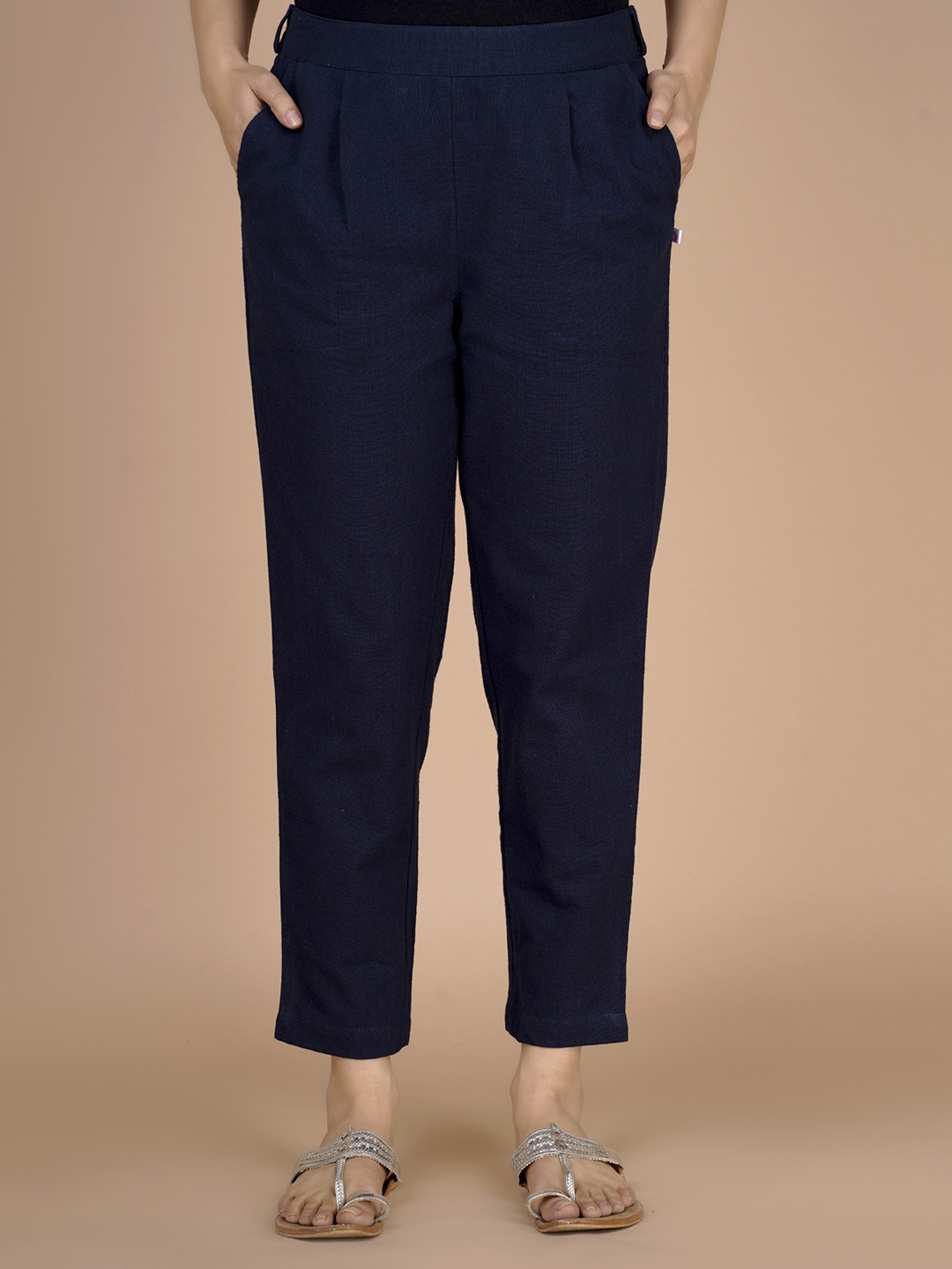 

ZITRA Women Pleated Trousers, Blue