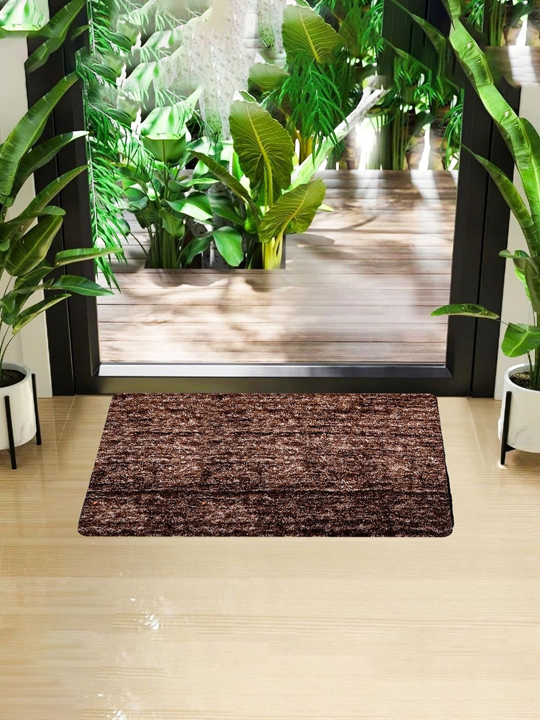

Kuber Industries Brown Anti Skid Doormats