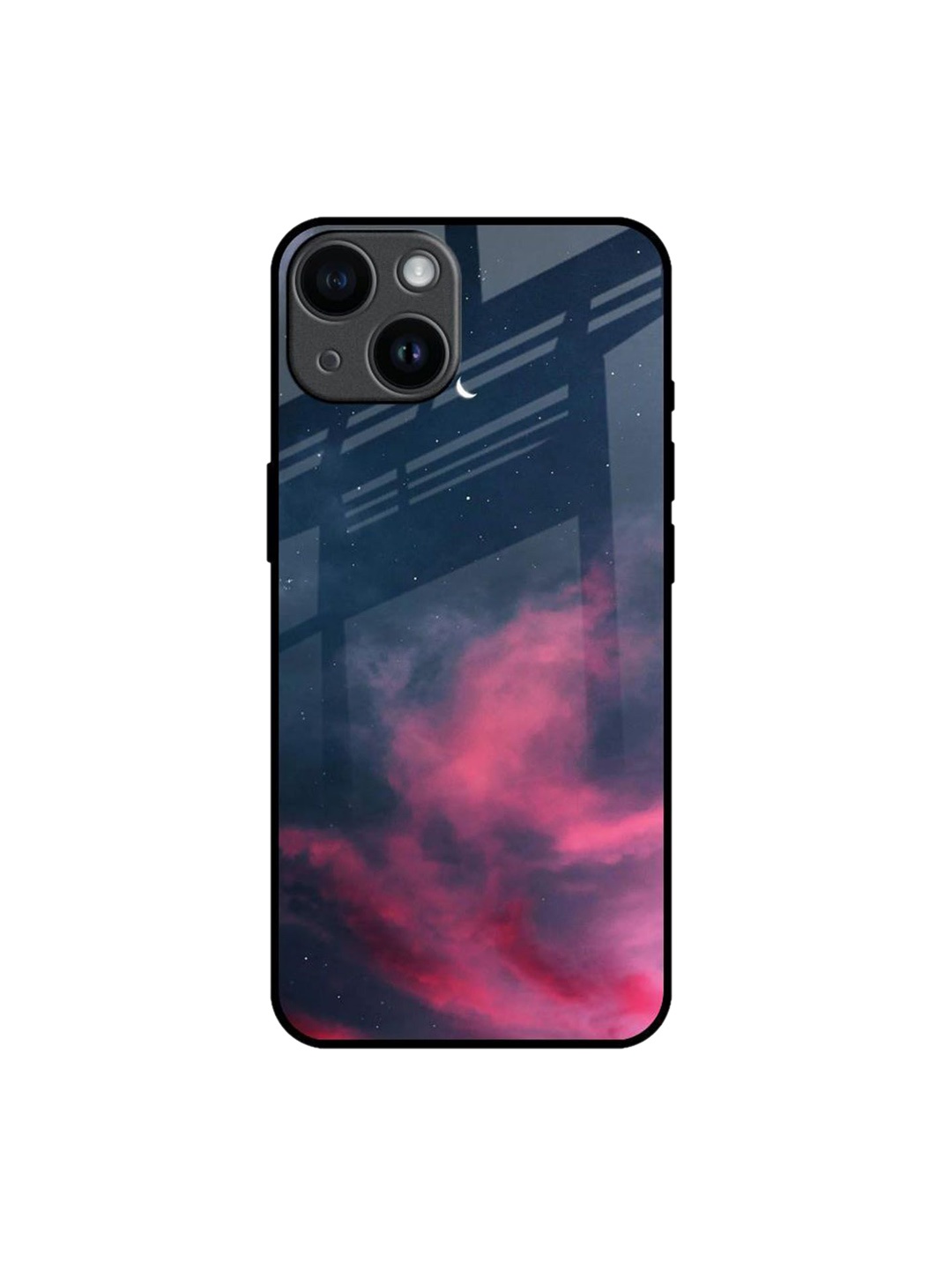 

QRIOH Quirky Printed iPhone 14 Back Case Mobile Accessories, Navy blue