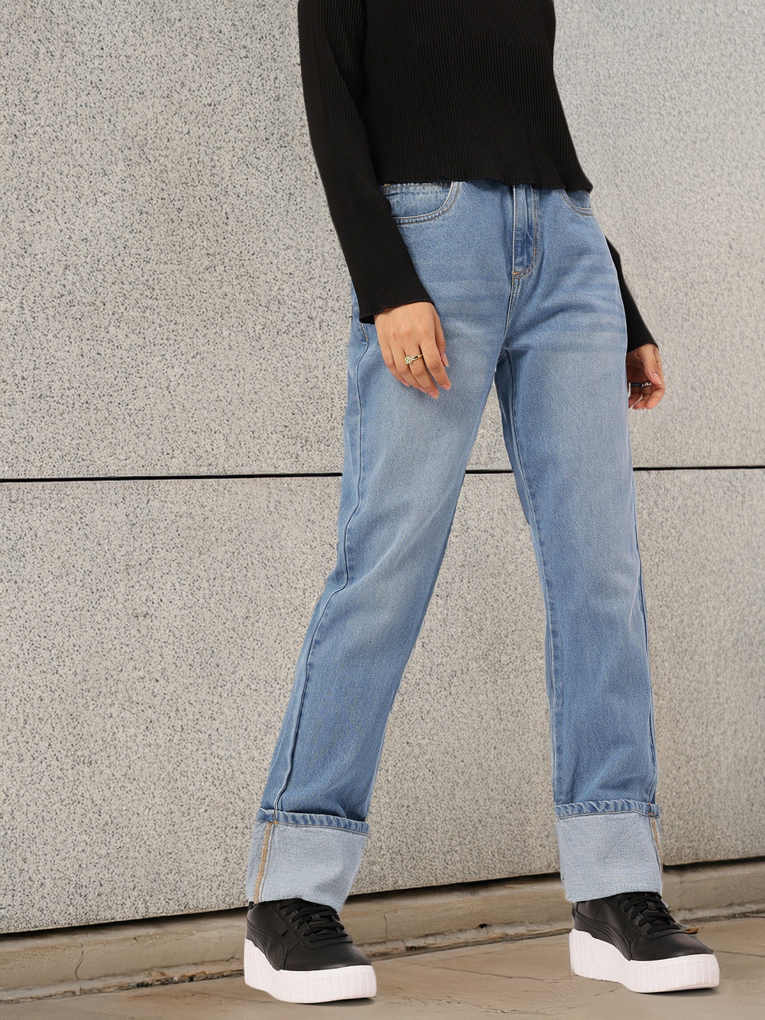 

DressBerry Women Casual Comfort Straight Fit Jeans, Blue