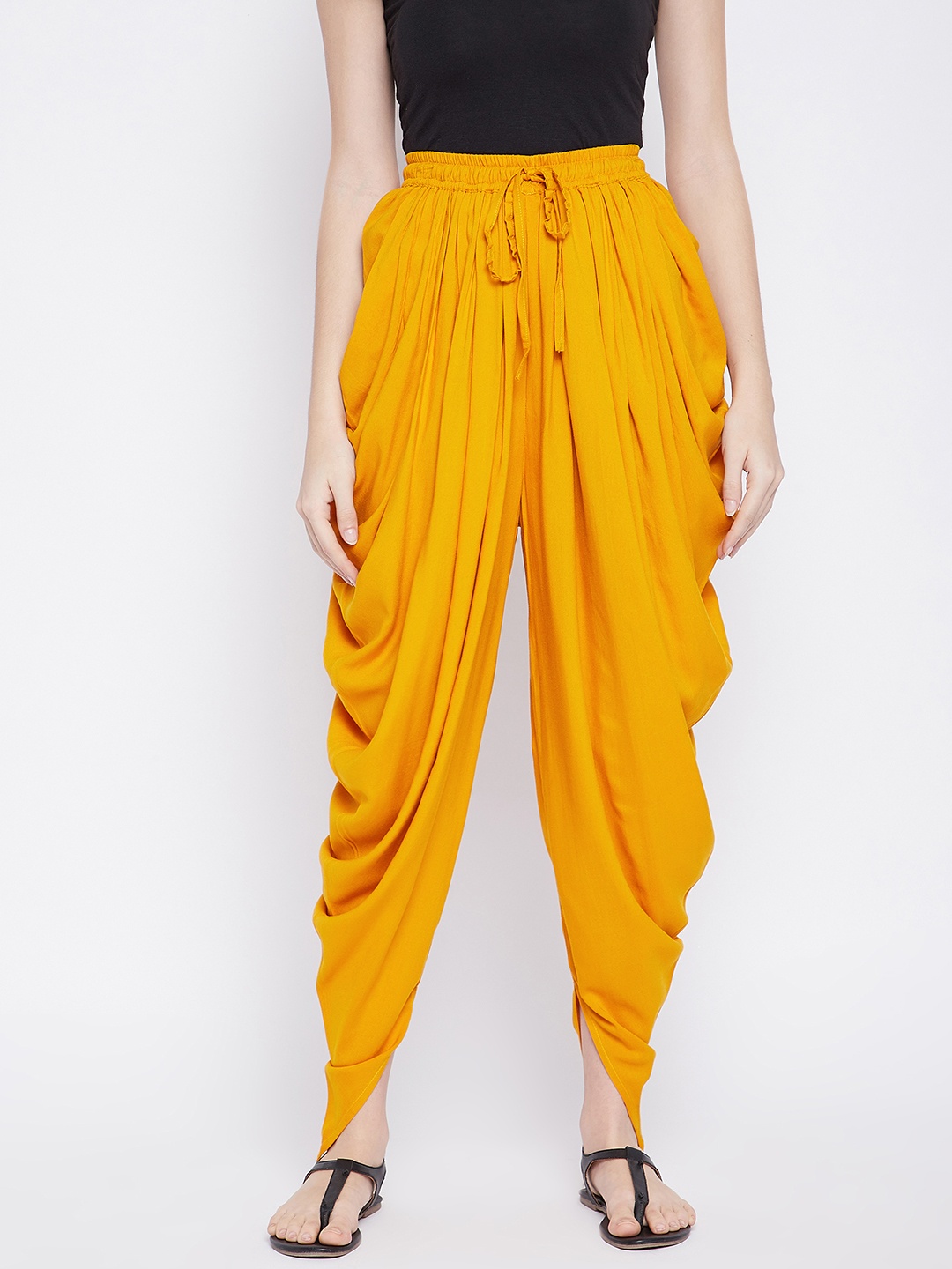 

Castle Lifestyle Women Solid Dhoti Pants, Mustard