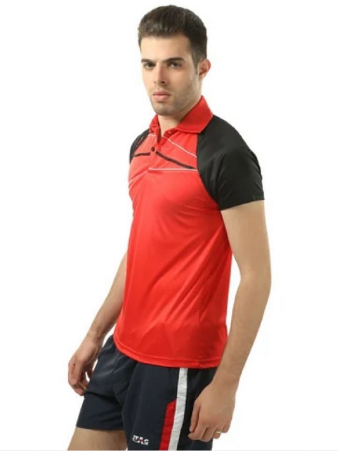 

STAG GLOBAL Men Polo Collar T-shirt, Red