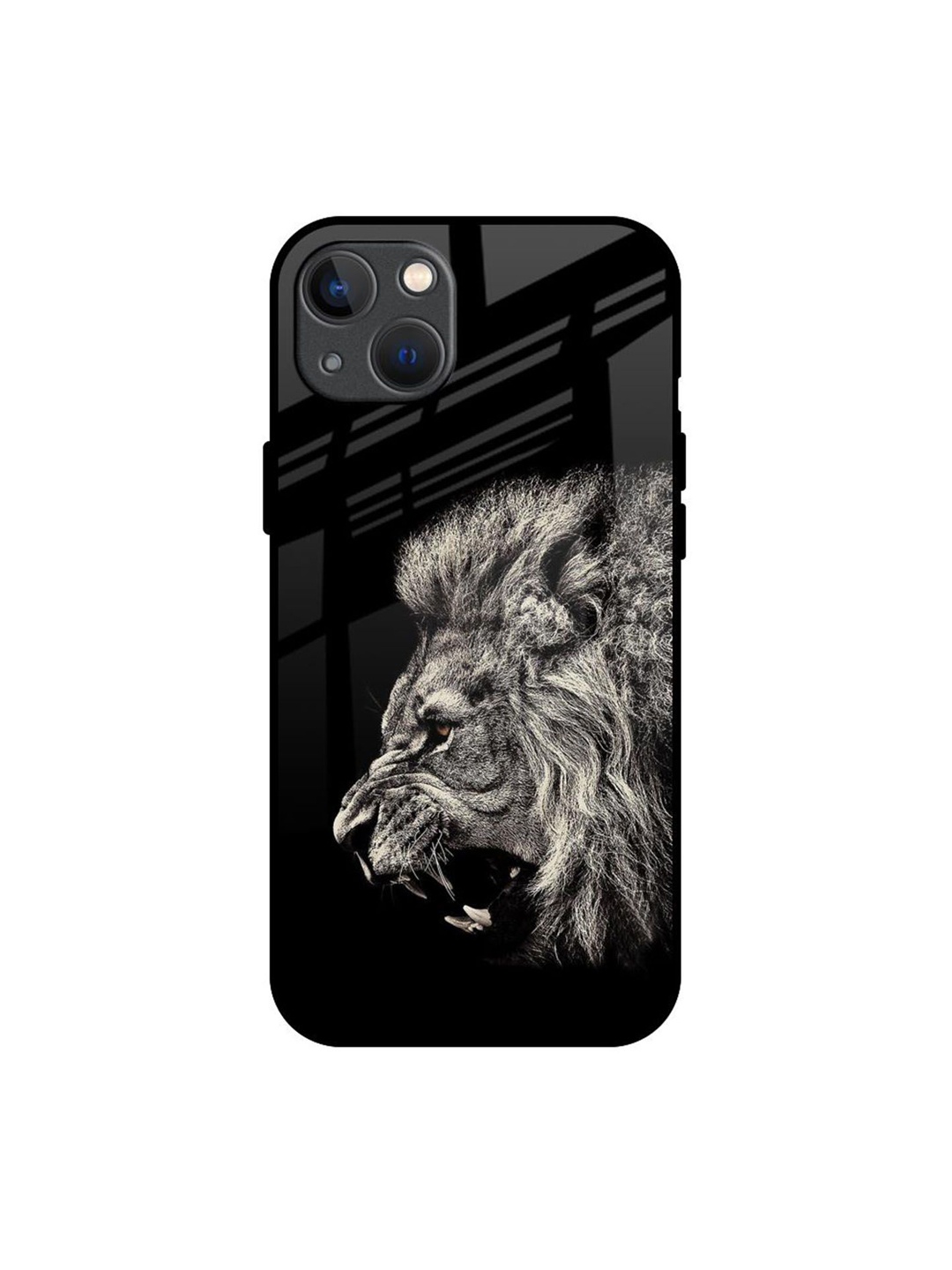 

QRIOH Quirky Printed iPhone 13 Mini Back Case Mobile Accessories, Black