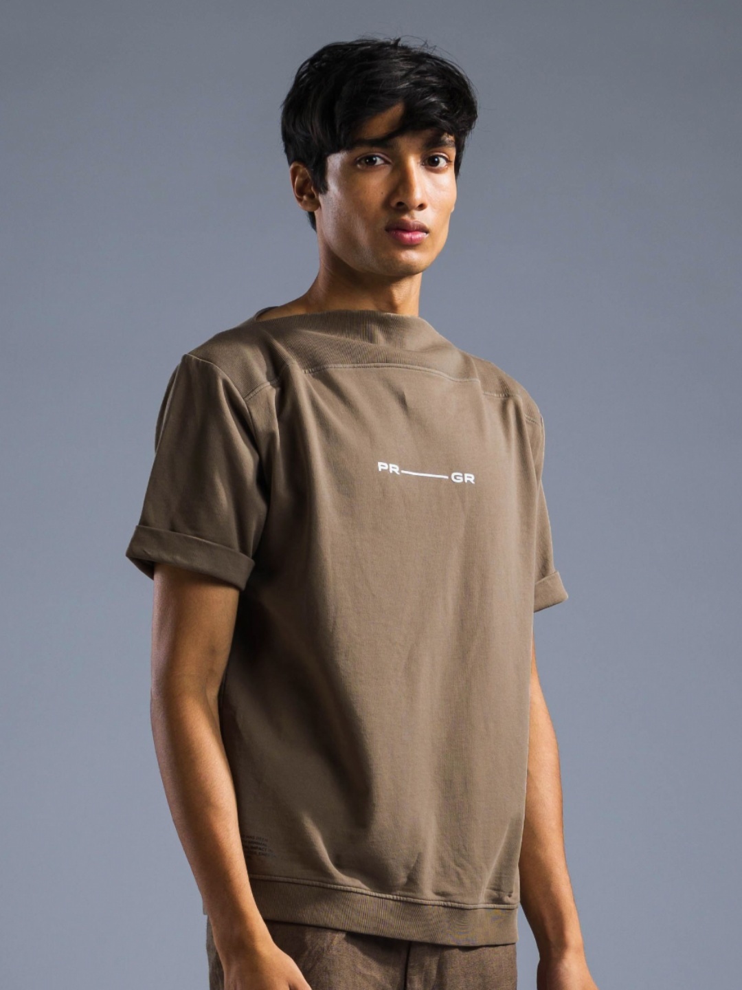 

PRIMAL GRAY Men Organic Cotton Pockets T-shirt, Taupe