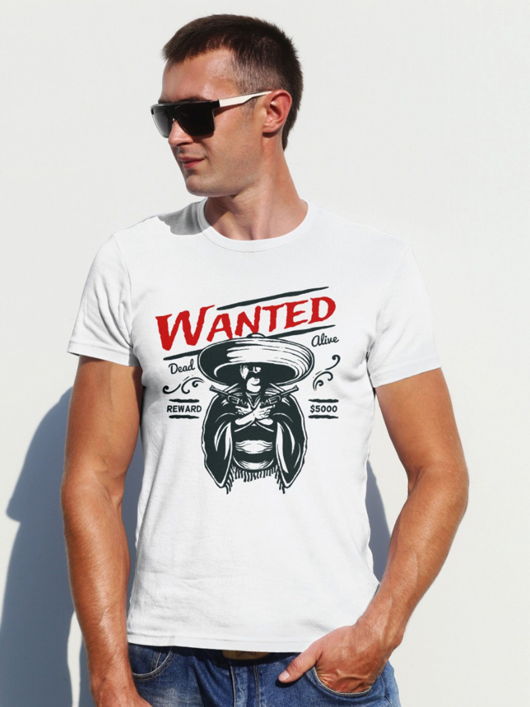 

Moda Rapido Men Printed T-shirt, White