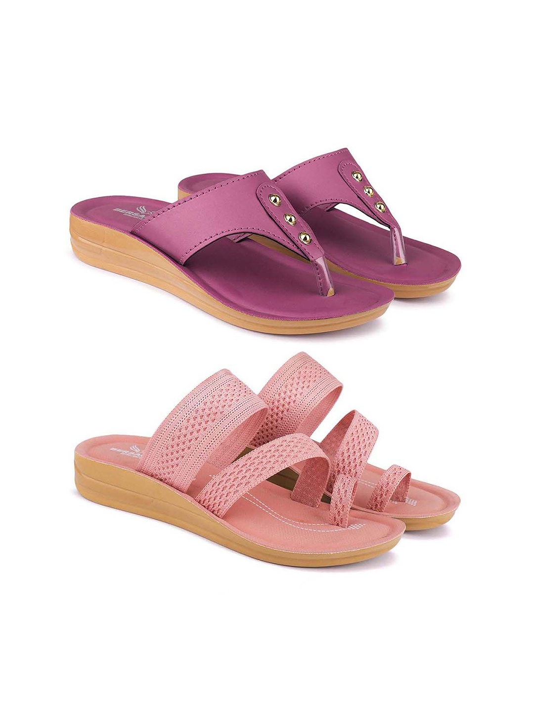 

BERSACHE Women Open Toe Flats, Purple