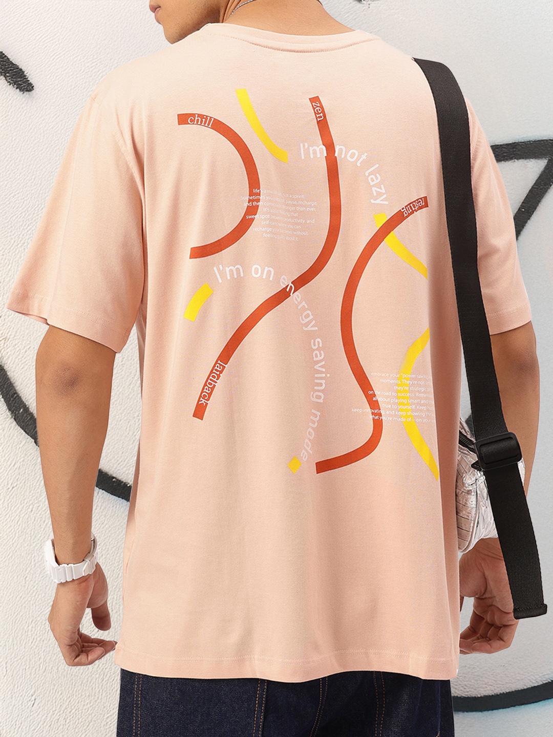 

Kook N Keech City Slicker Graphic Printed Relaxed T-shirt, Peach