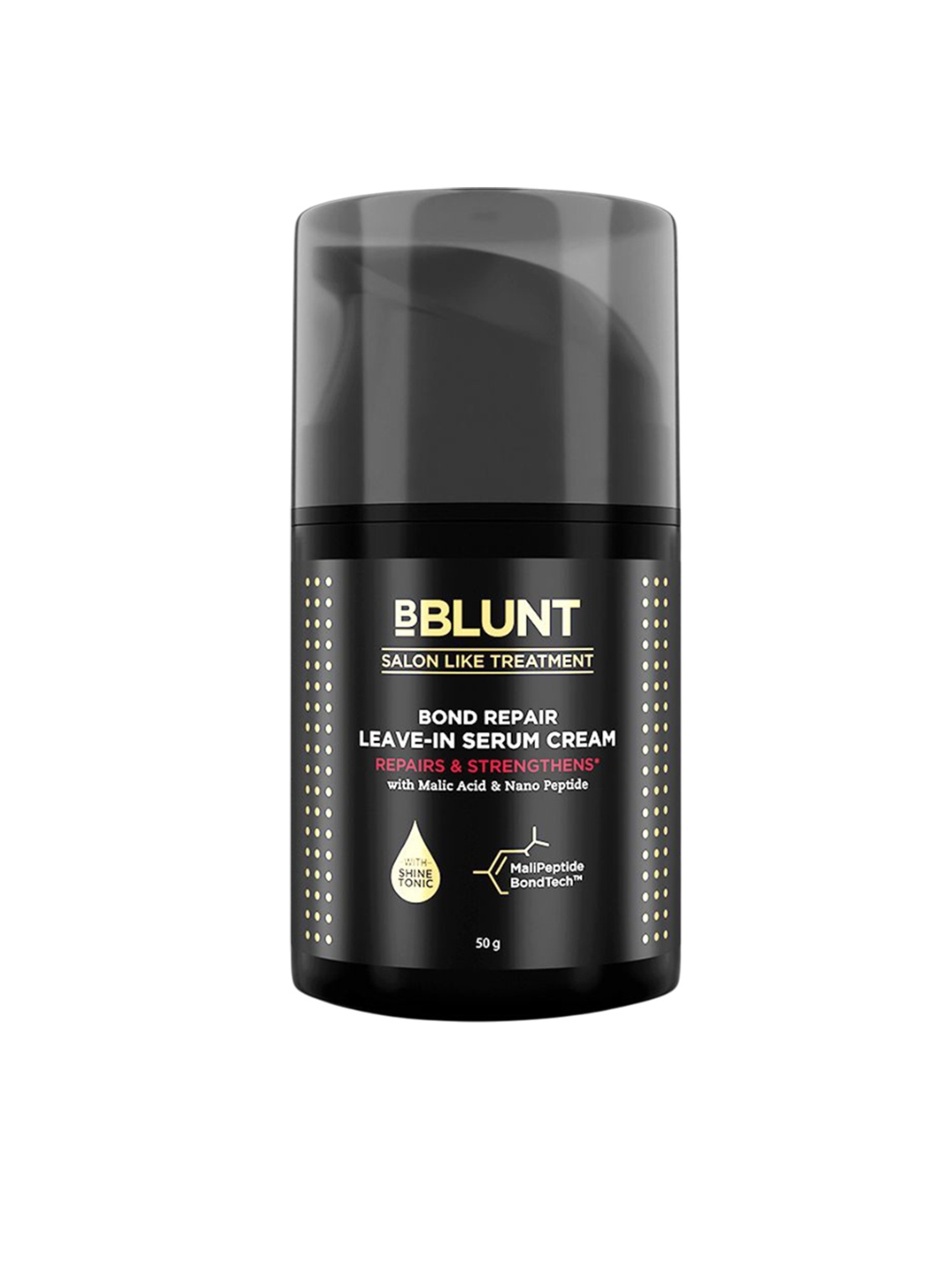 

BBLUNT Bond Repair Leave-In Serum Cream With Malic Acid & Nano Peptide - 50 g, Black