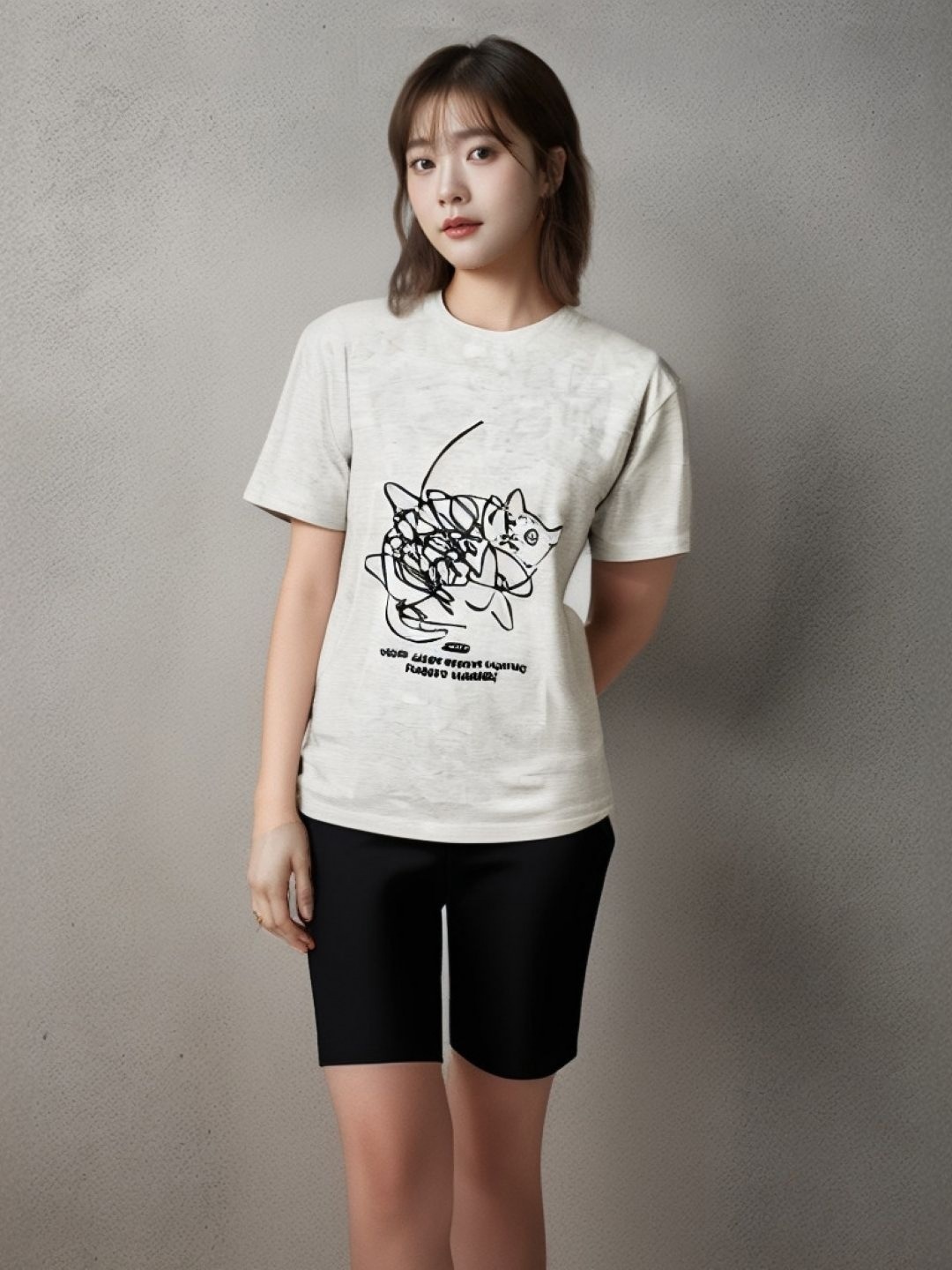 

StyleCast Women Printed T-shirt, Cream