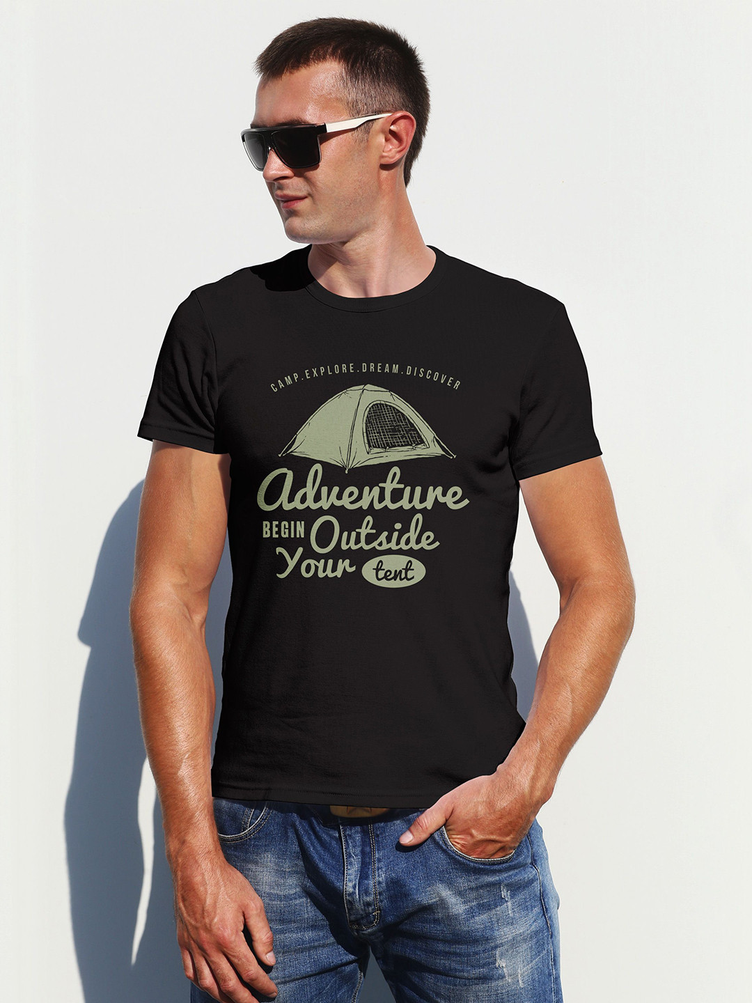 

Moda Rapido Men Printed T-shirt, Black